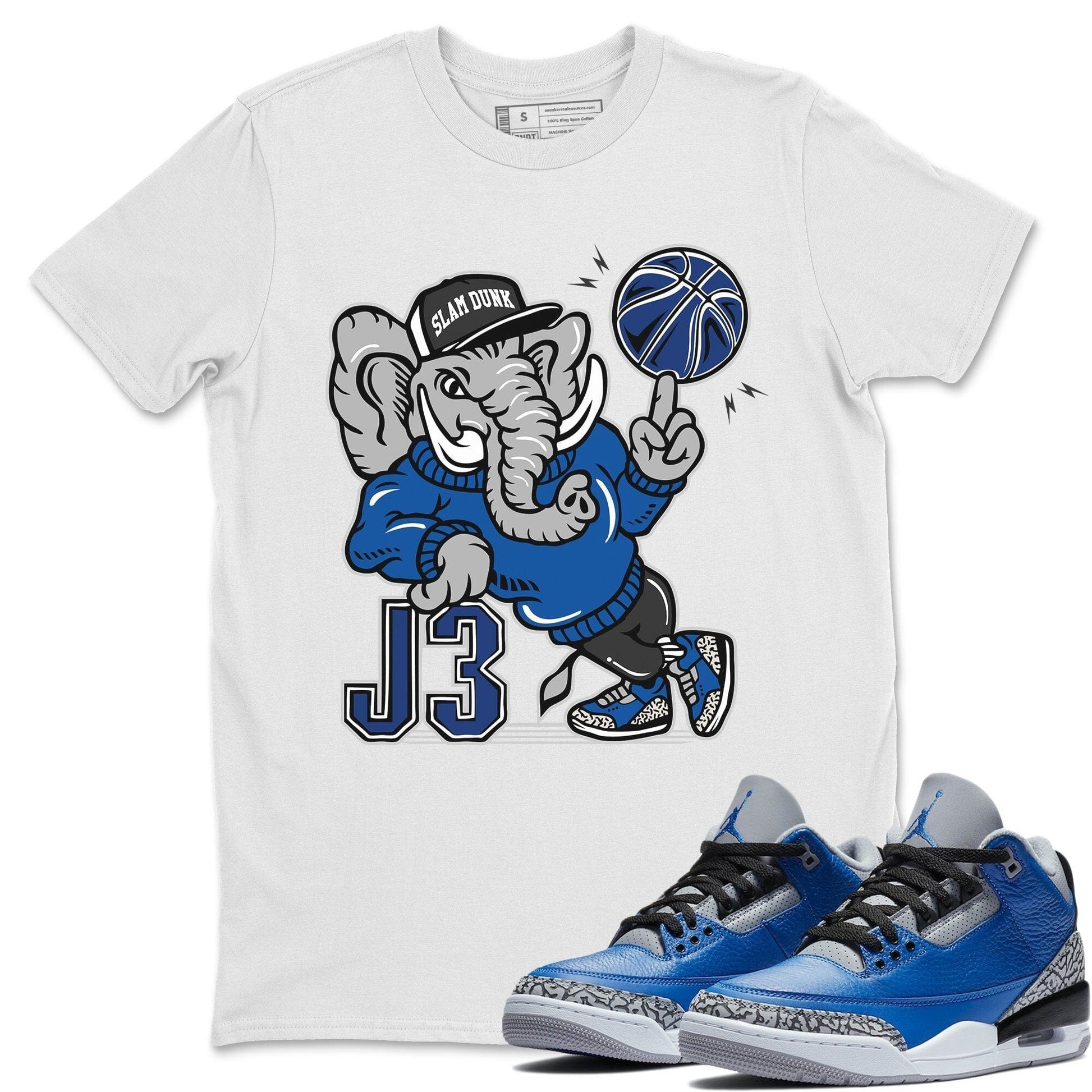 Jordan 3 Varsity Royal Sneaker Match Tees Elephant Sneaker Tees Jordan 3 Varsity Royal Sneaker Release Tees Unisex Shirts