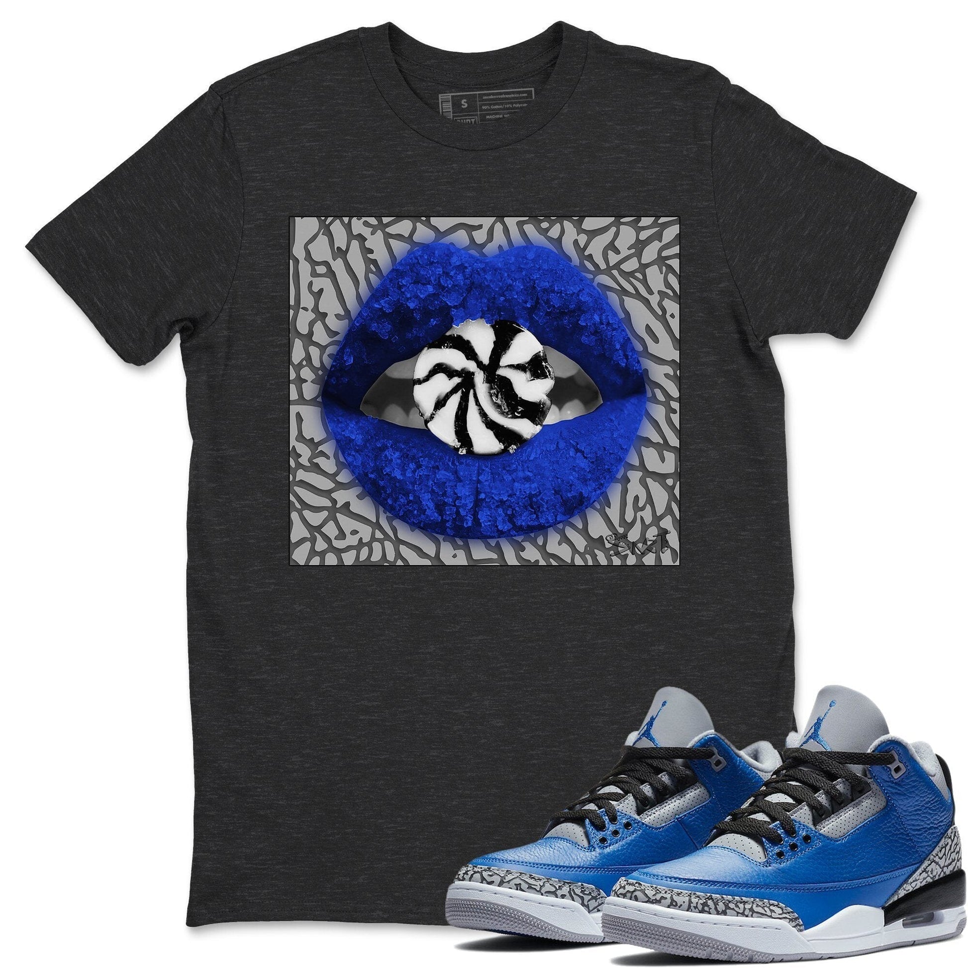 Jordan 3 Varsity Royal Sneaker Match Tees Lips Candy Sneaker Tees Jordan 3 Varsity Royal Sneaker Release Tees Unisex Shirts