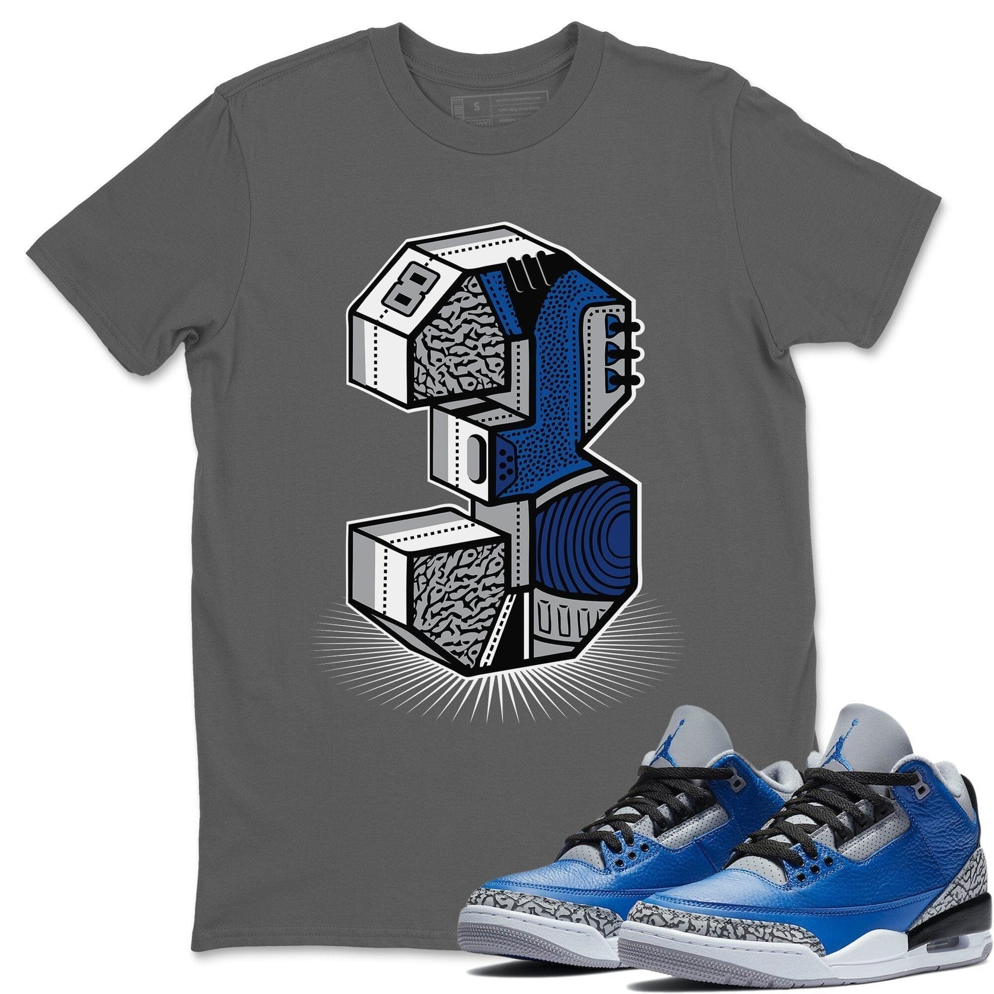 Jordan 3 Varsity Royal Sneaker Match Tees Three Statue Sneaker Tees Jordan 3 Varsity Royal Sneaker Release Tees Unisex Shirts