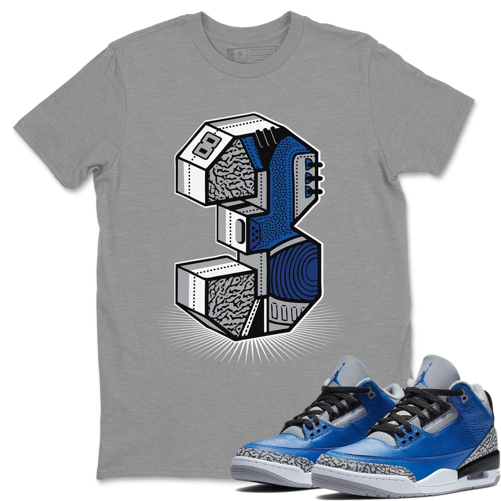 Jordan 3 Varsity Royal Sneaker Match Tees Three Statue Sneaker Tees Jordan 3 Varsity Royal Sneaker Release Tees Unisex Shirts