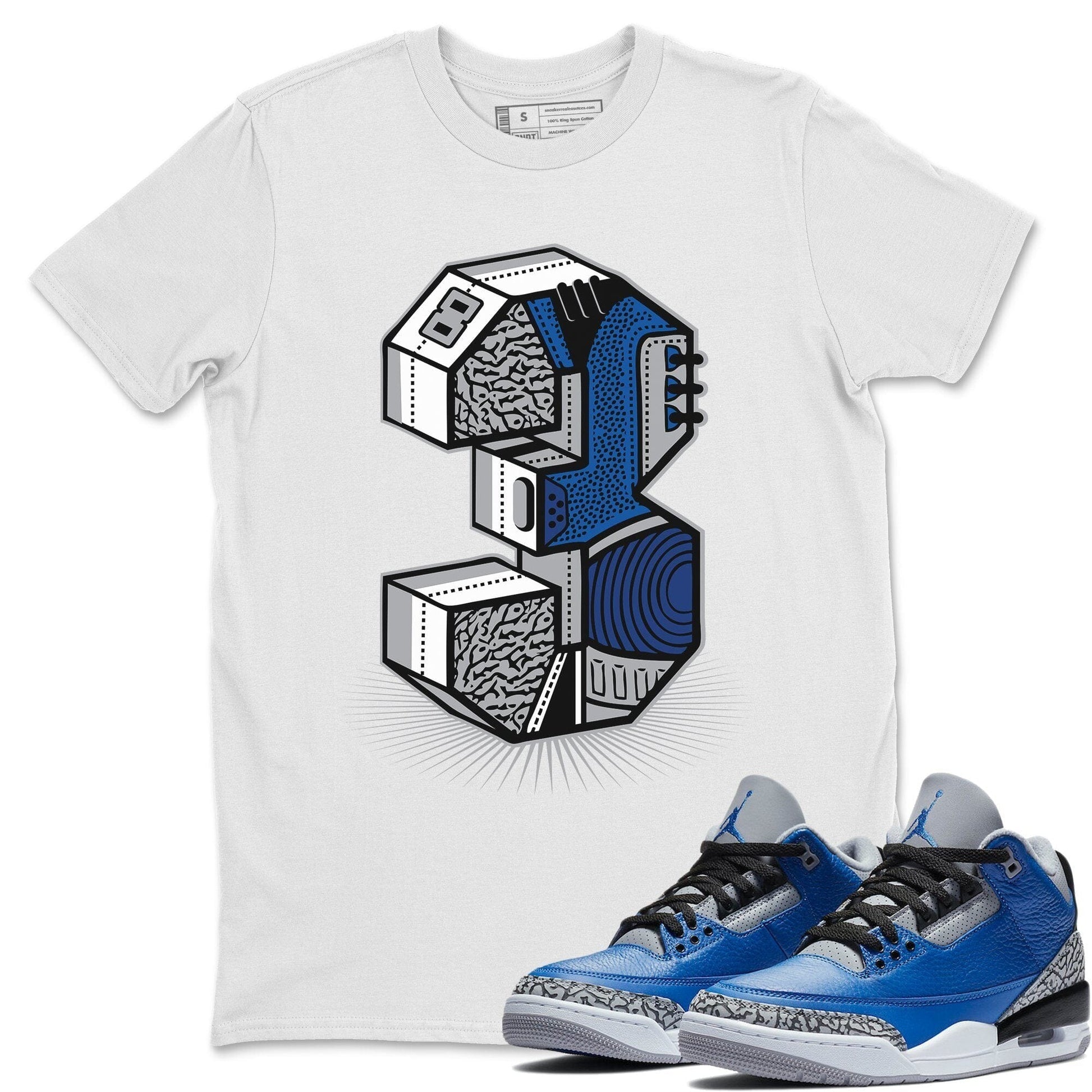 Jordan 3 Varsity Royal Sneaker Match Tees Three Statue Sneaker Tees Jordan 3 Varsity Royal Sneaker Release Tees Unisex Shirts