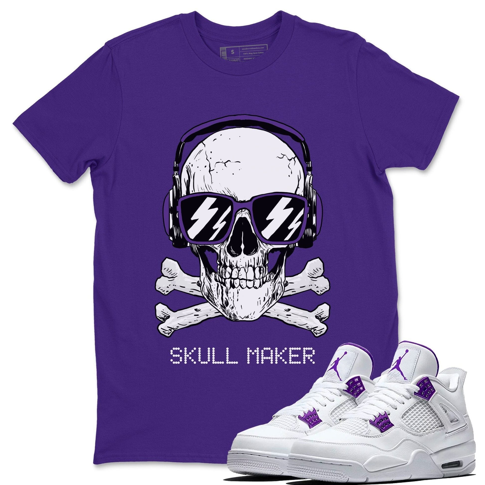 Jordan 4 Court Purple Sneaker Match Tees Skull Maker Sneaker Tees Jordan 4 Court Purple Sneaker Release Tees Unisex Shirts