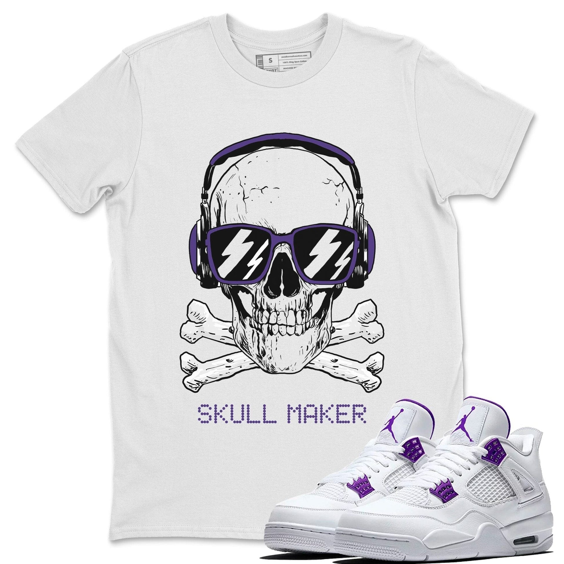 Jordan 4 Court Purple Sneaker Match Tees Skull Maker Sneaker Tees Jordan 4 Court Purple Sneaker Release Tees Unisex Shirts