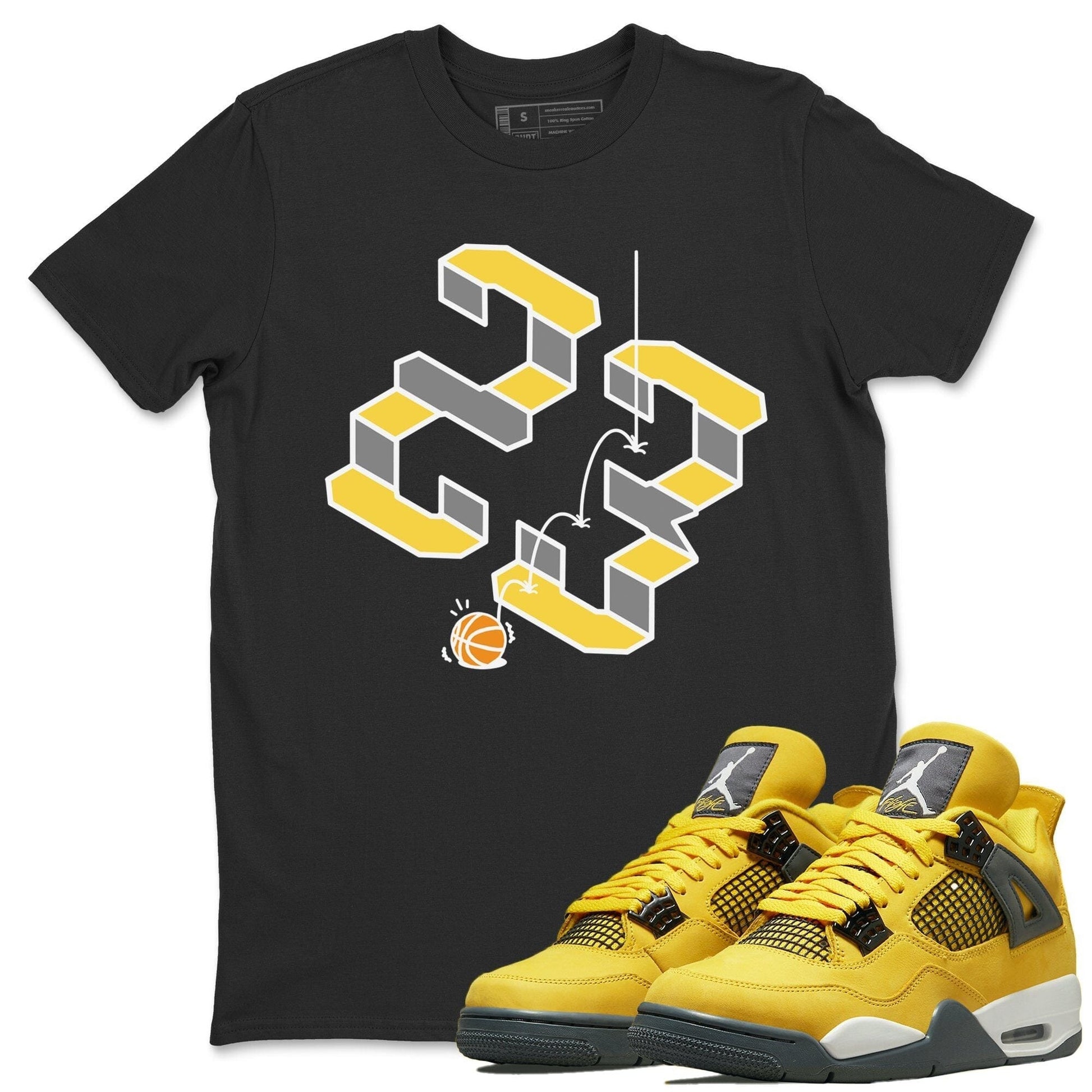 Jordan 4 Lightning Sneaker Match Tees Steps Sneaker Tees Jordan 4 Lightning Sneaker Release Tees Unisex Shirts
