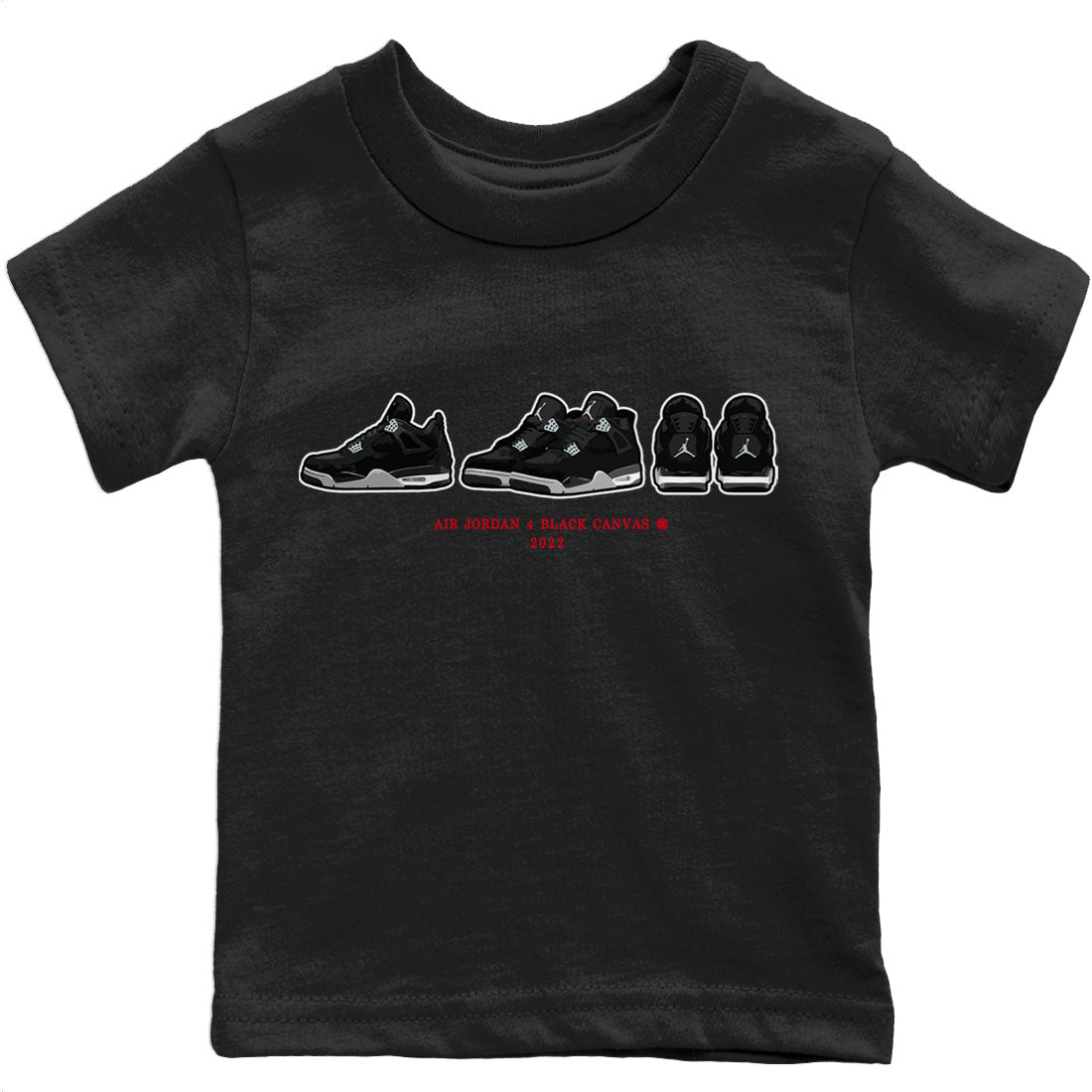 Jordan 4 Black Canvas Sneaker Match Tees Air Jordan 4 Prelude Sneaker Tees Jordan 4 Black Canvas Sneaker Release Tees Kids Shirts