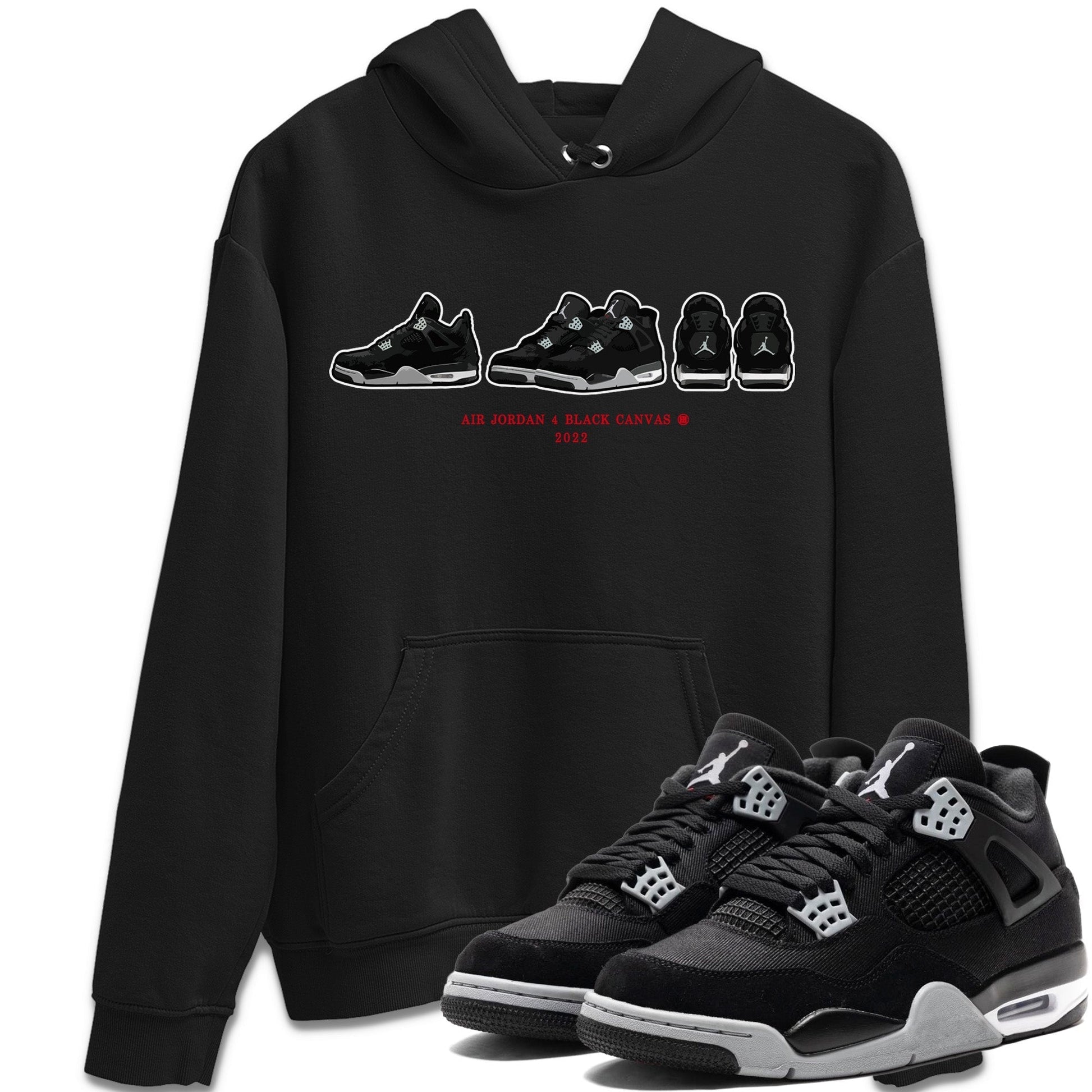 Jordan 4 Black Canvas Sneaker Match Tees Air Jordan 4 Prelude Sneaker Tees Jordan 4 Black Canvas Sneaker Release Tees Unisex Shirts