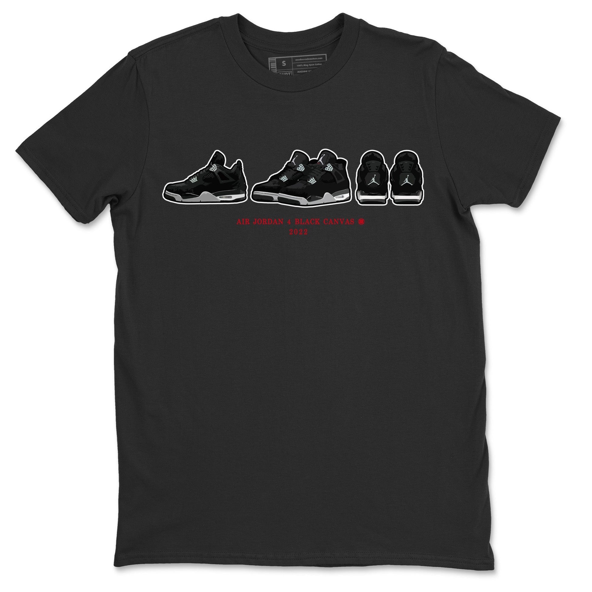 Jordan 4 Black Canvas Sneaker Match Tees Air Jordan 4 Prelude Sneaker Tees Jordan 4 Black Canvas Sneaker Release Tees Unisex Shirts