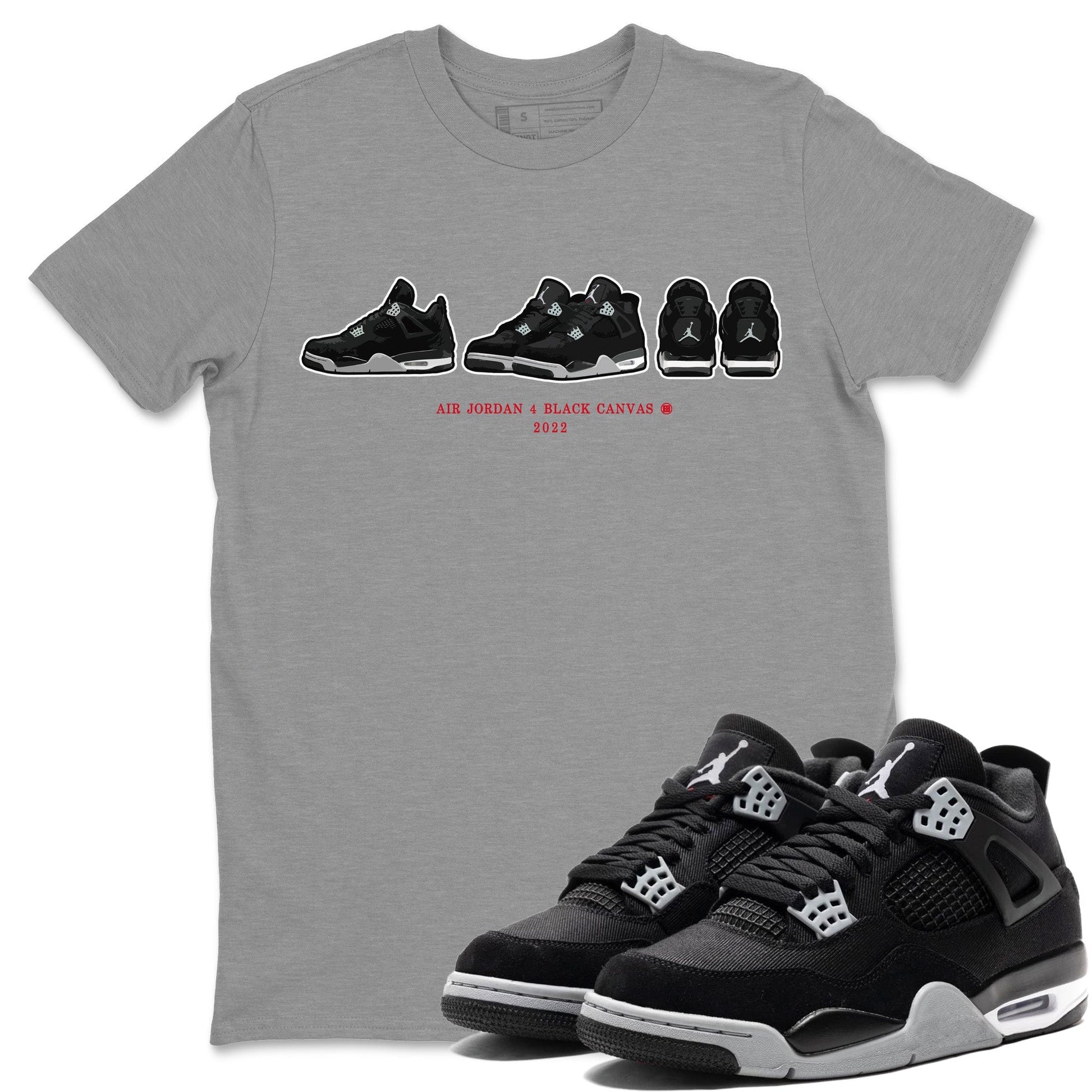 Jordan 4 Black Canvas Sneaker Match Tees Air Jordan 4 Prelude Sneaker Tees Jordan 4 Black Canvas Sneaker Release Tees Unisex Shirts