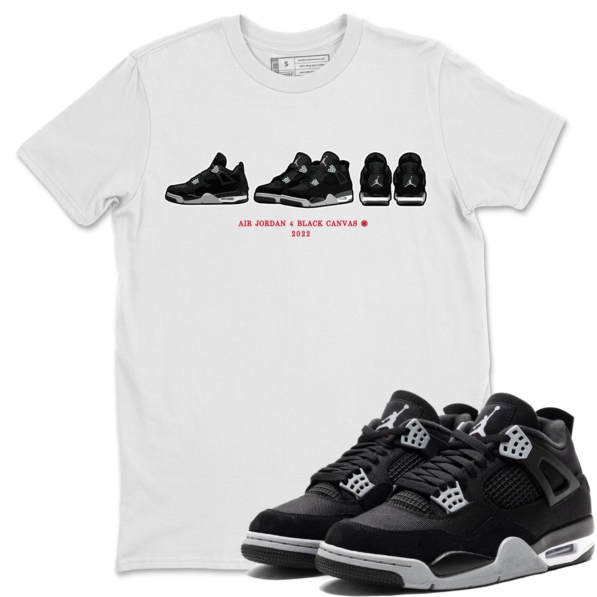 Jordan 4 Black Canvas Sneaker Match Tees Air Jordan 4 Prelude Sneaker Tees Jordan 4 Black Canvas Sneaker Release Tees Unisex Shirts