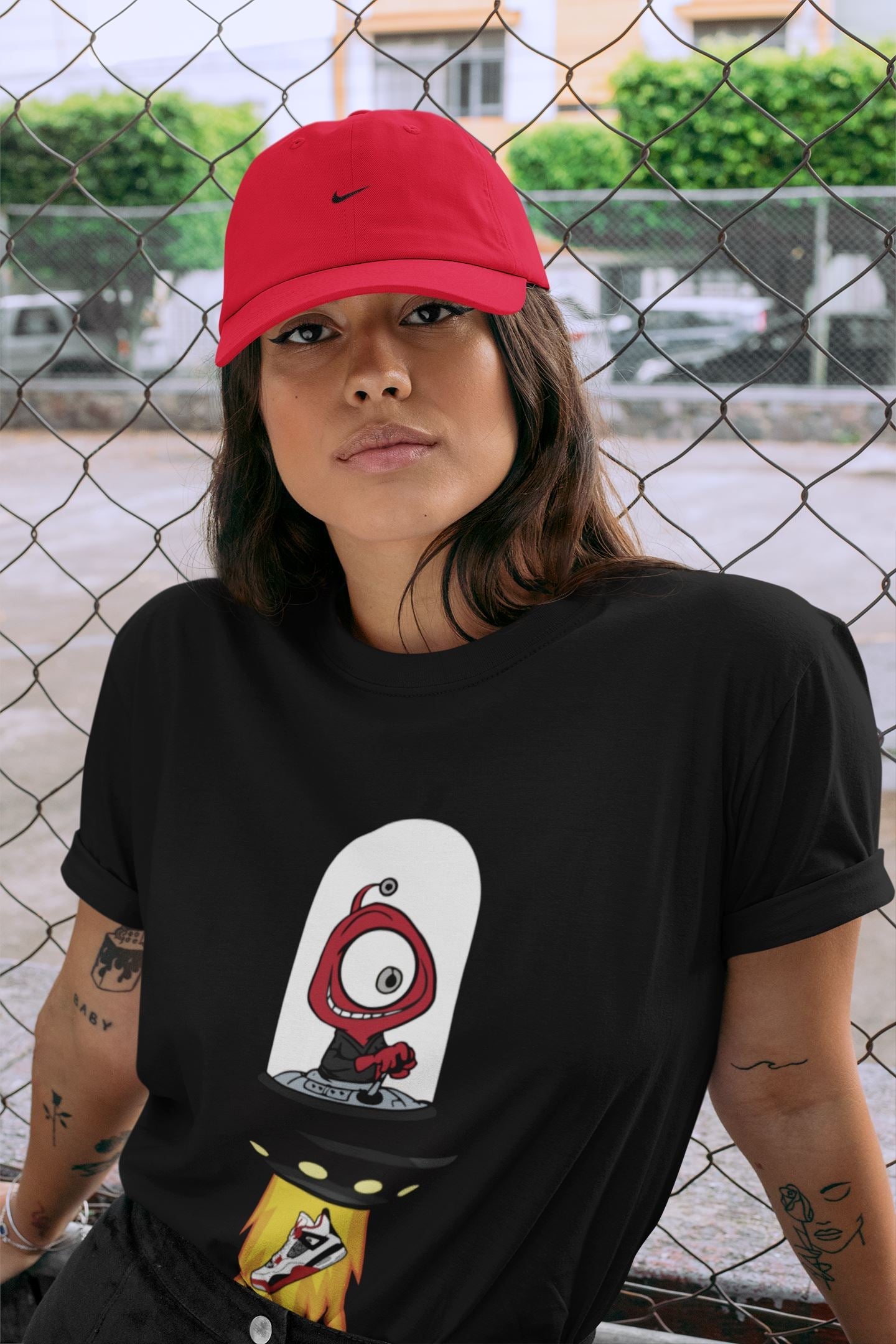 Jordan 4 Fire Red Sneaker Match Tees Alien Sneaker Tees Jordan 4 Fire Red Sneaker Release Tees Unisex Shirts