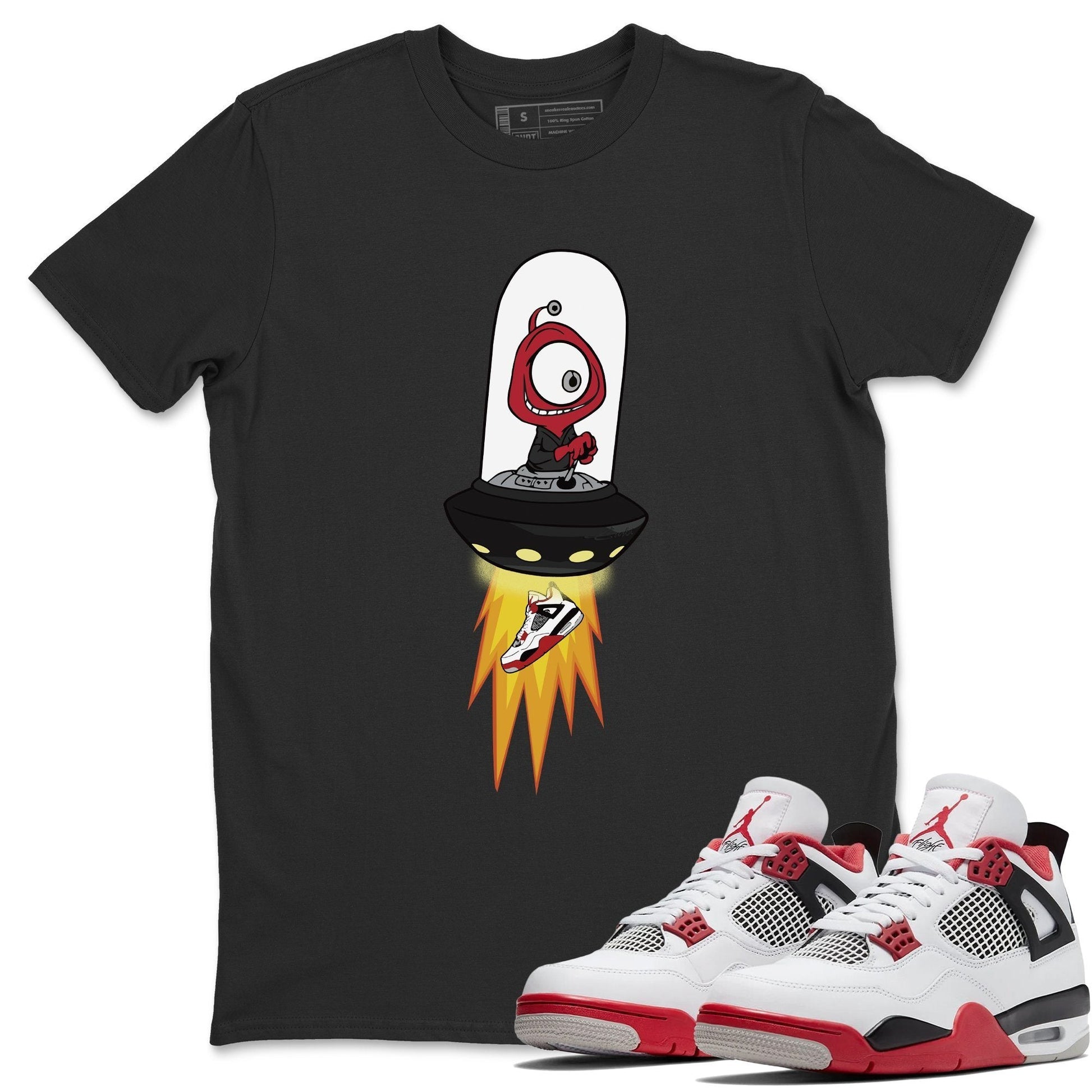 Jordan 4 Fire Red Sneaker Match Tees Alien Sneaker Tees Jordan 4 Fire Red Sneaker Release Tees Unisex Shirts