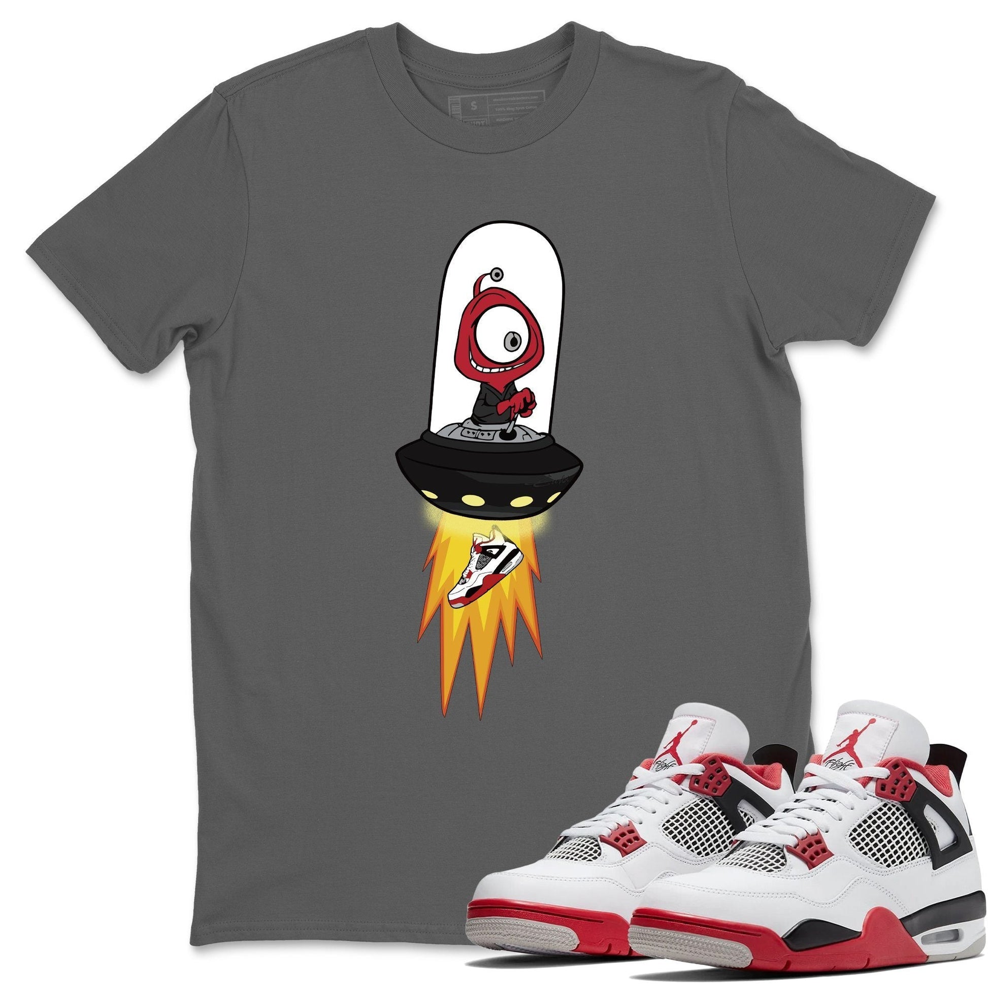 Jordan 4 Fire Red Sneaker Match Tees Alien Sneaker Tees Jordan 4 Fire Red Sneaker Release Tees Unisex Shirts
