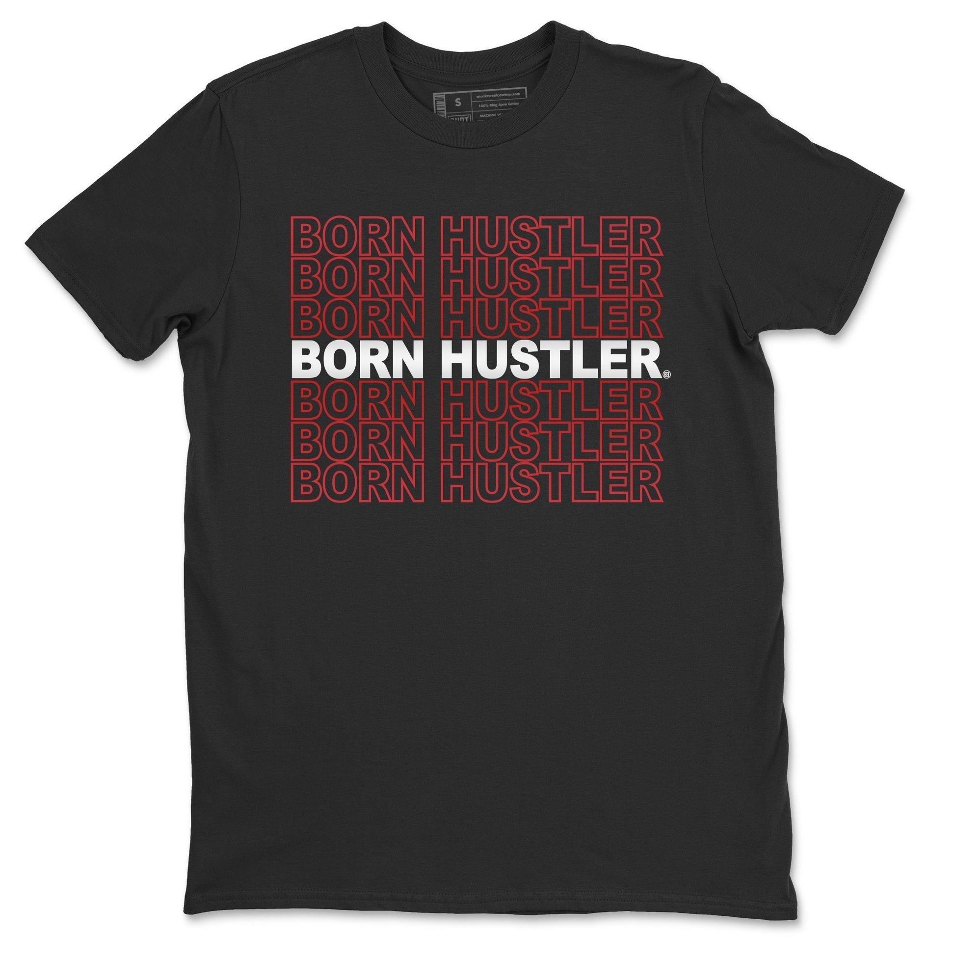 Jordan 4 Fire Red Sneaker Match Tees Born Hustler Sneaker Tees Jordan 4 Fire Red Sneaker Release Tees Unisex Shirts