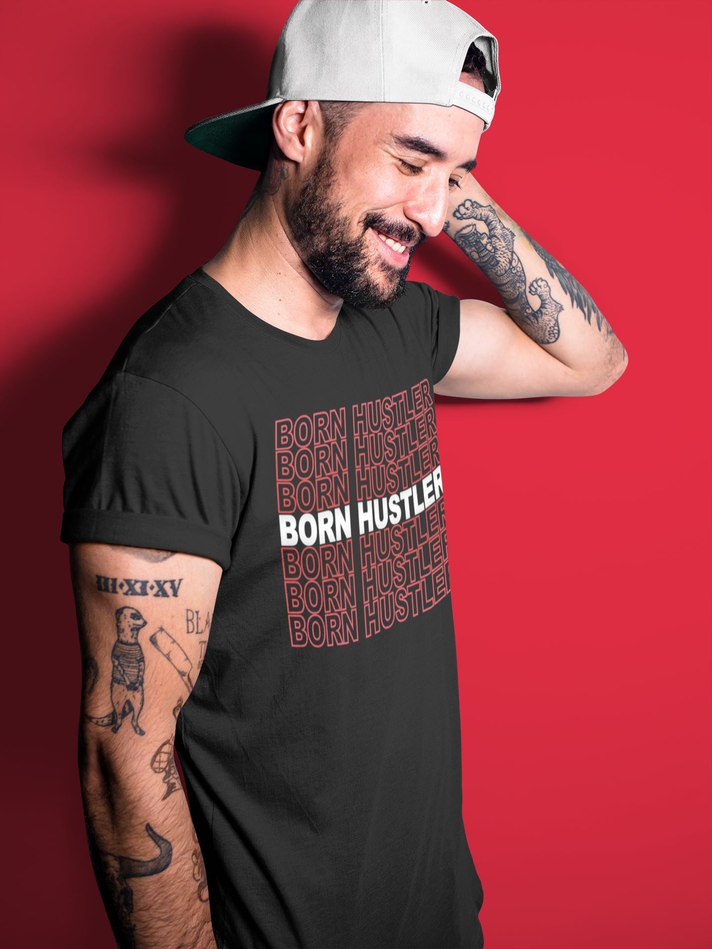 Jordan 4 Fire Red Sneaker Match Tees Born Hustler Sneaker Tees Jordan 4 Fire Red Sneaker Release Tees Unisex Shirts