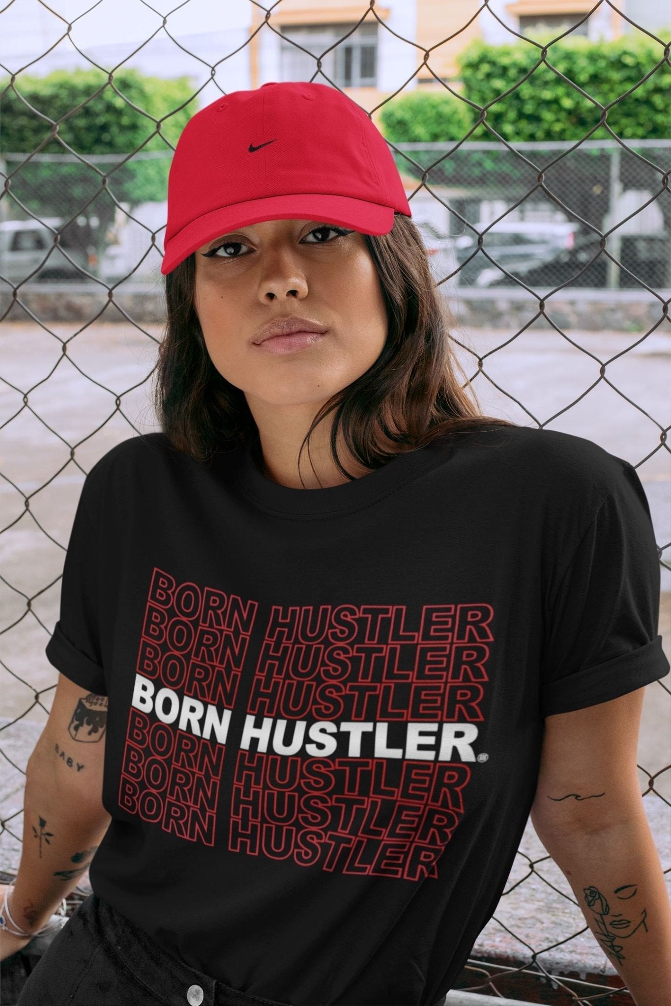 Jordan 4 Fire Red Sneaker Match Tees Born Hustler Sneaker Tees Jordan 4 Fire Red Sneaker Release Tees Unisex Shirts