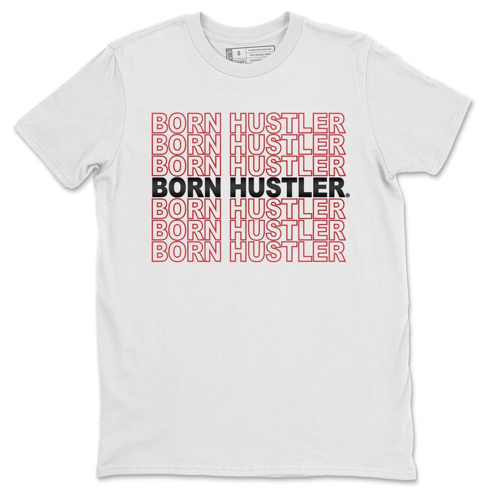 Jordan 4 Fire Red Sneaker Match Tees Born Hustler Sneaker Tees Jordan 4 Fire Red Sneaker Release Tees Unisex Shirts