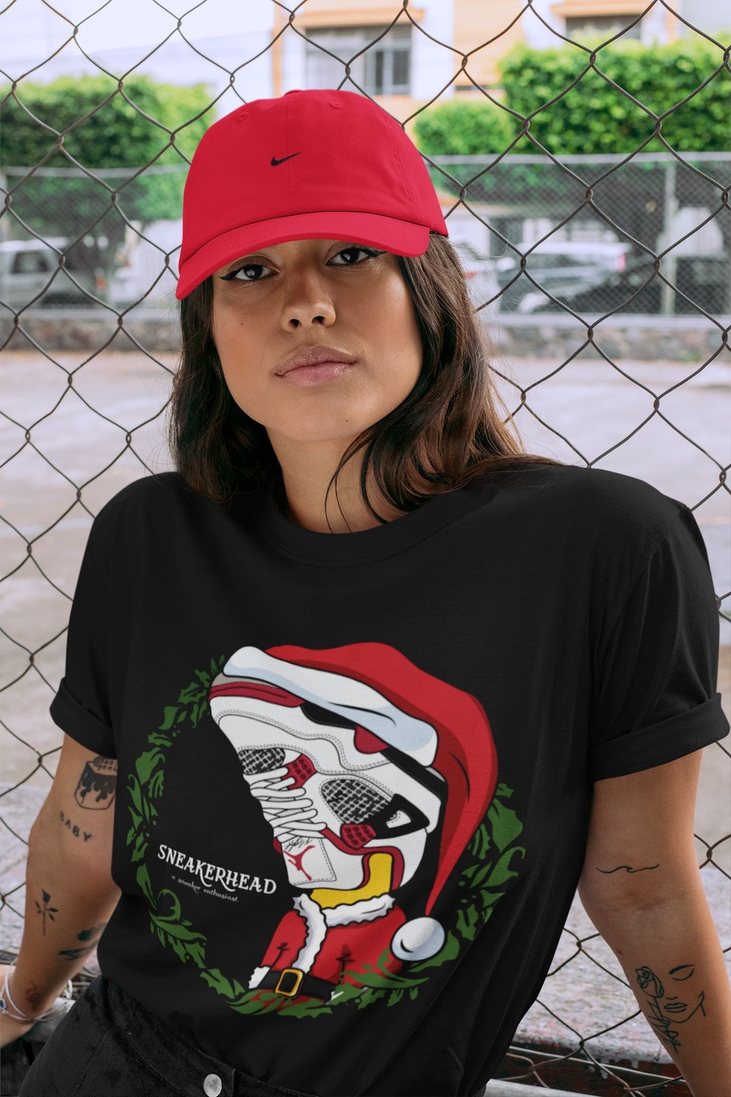 Jordan 4 Fire Red Sneaker Match Tees Christmas Sneakerhead Sneaker Tees Jordan 4 Fire Red Sneaker Release Tees Unisex Shirts