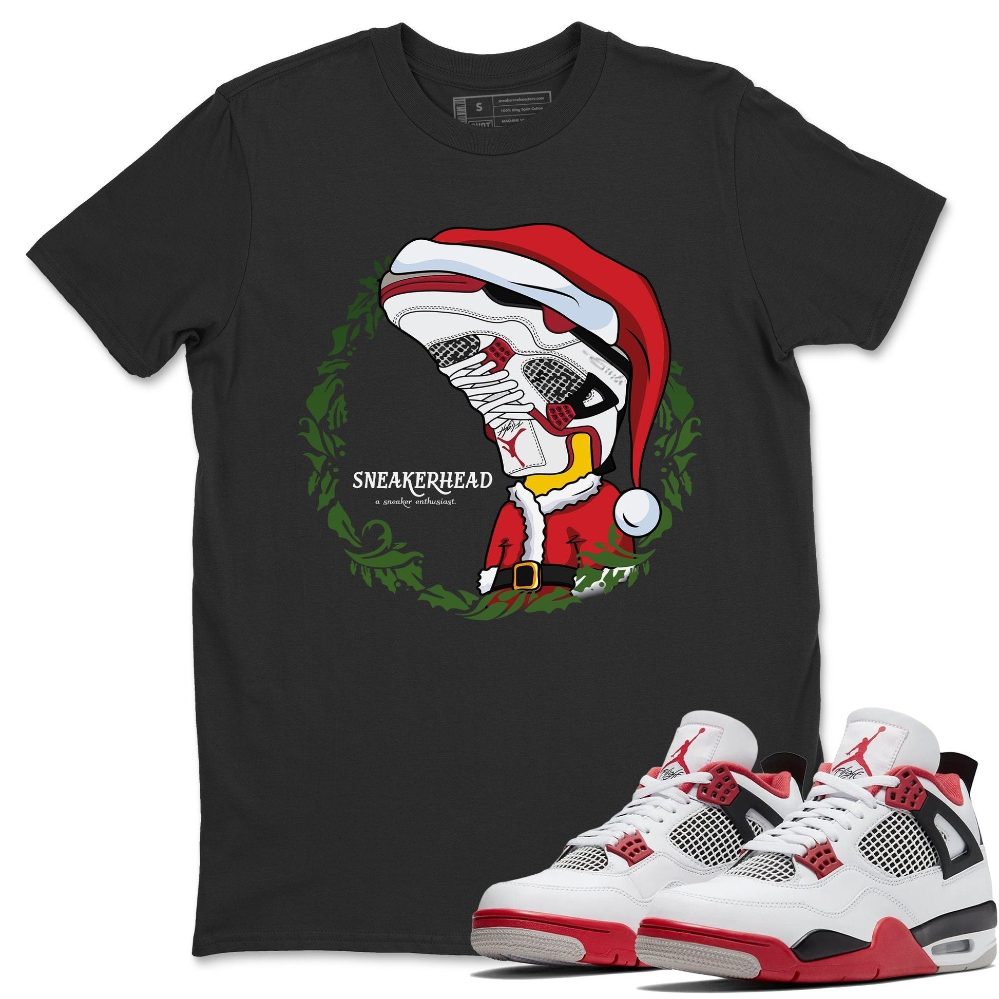 Jordan 4 Fire Red Sneaker Match Tees Christmas Sneakerhead Sneaker Tees Jordan 4 Fire Red Sneaker Release Tees Unisex Shirts