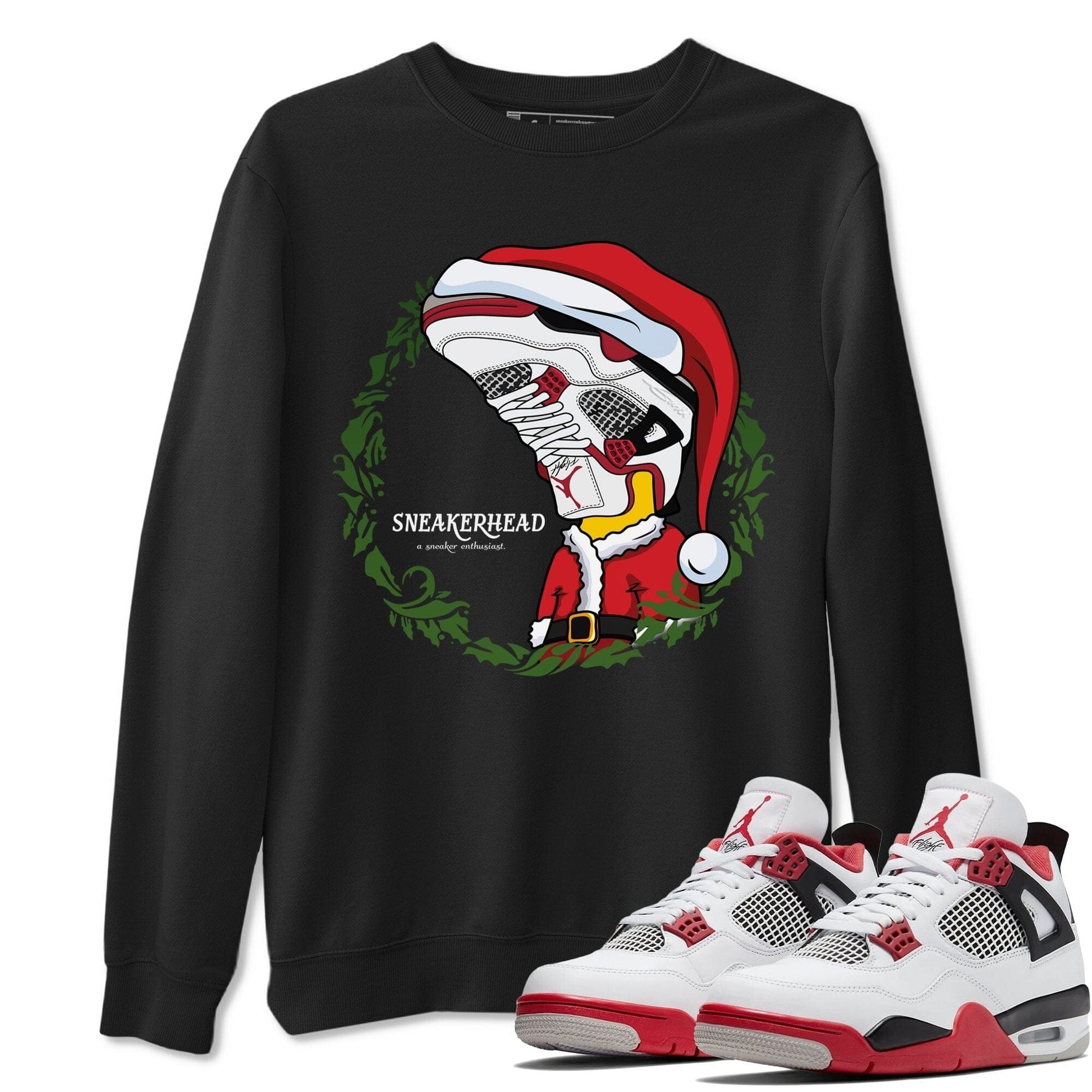 Jordan 4 Fire Red Sneaker Match Tees Christmas Sneakerhead Sneaker Tees Jordan 4 Fire Red Sneaker Release Tees Unisex Shirts