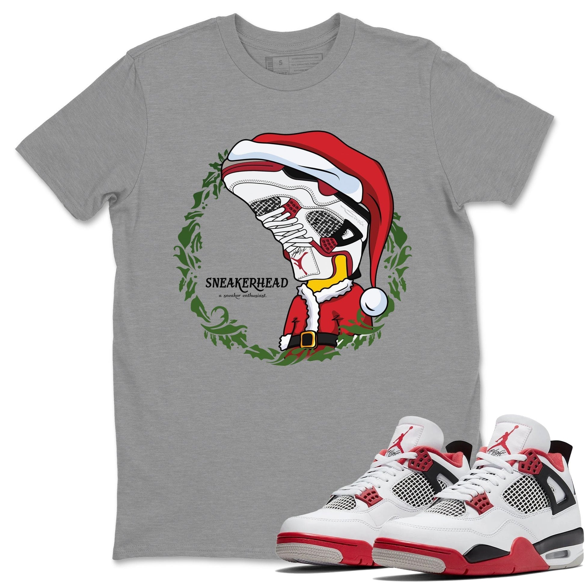 Jordan 4 Fire Red Sneaker Match Tees Christmas Sneakerhead Sneaker Tees Jordan 4 Fire Red Sneaker Release Tees Unisex Shirts