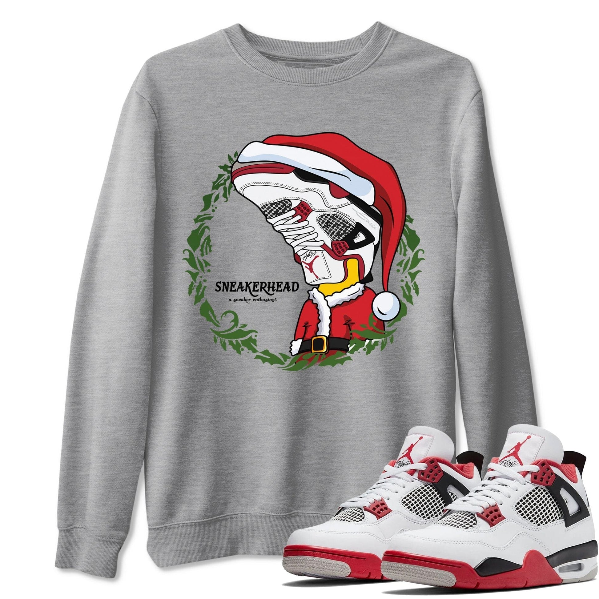Jordan 4 Fire Red Sneaker Match Tees Christmas Sneakerhead Sneaker Tees Jordan 4 Fire Red Sneaker Release Tees Unisex Shirts