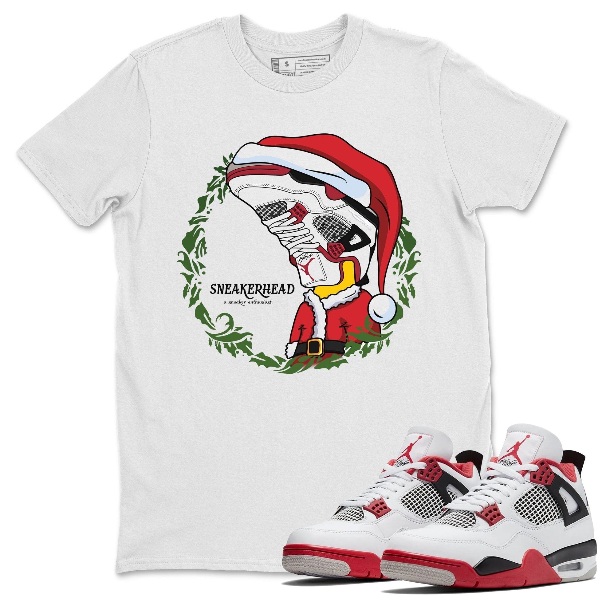 Jordan 4 Fire Red Sneaker Match Tees Christmas Sneakerhead Sneaker Tees Jordan 4 Fire Red Sneaker Release Tees Unisex Shirts