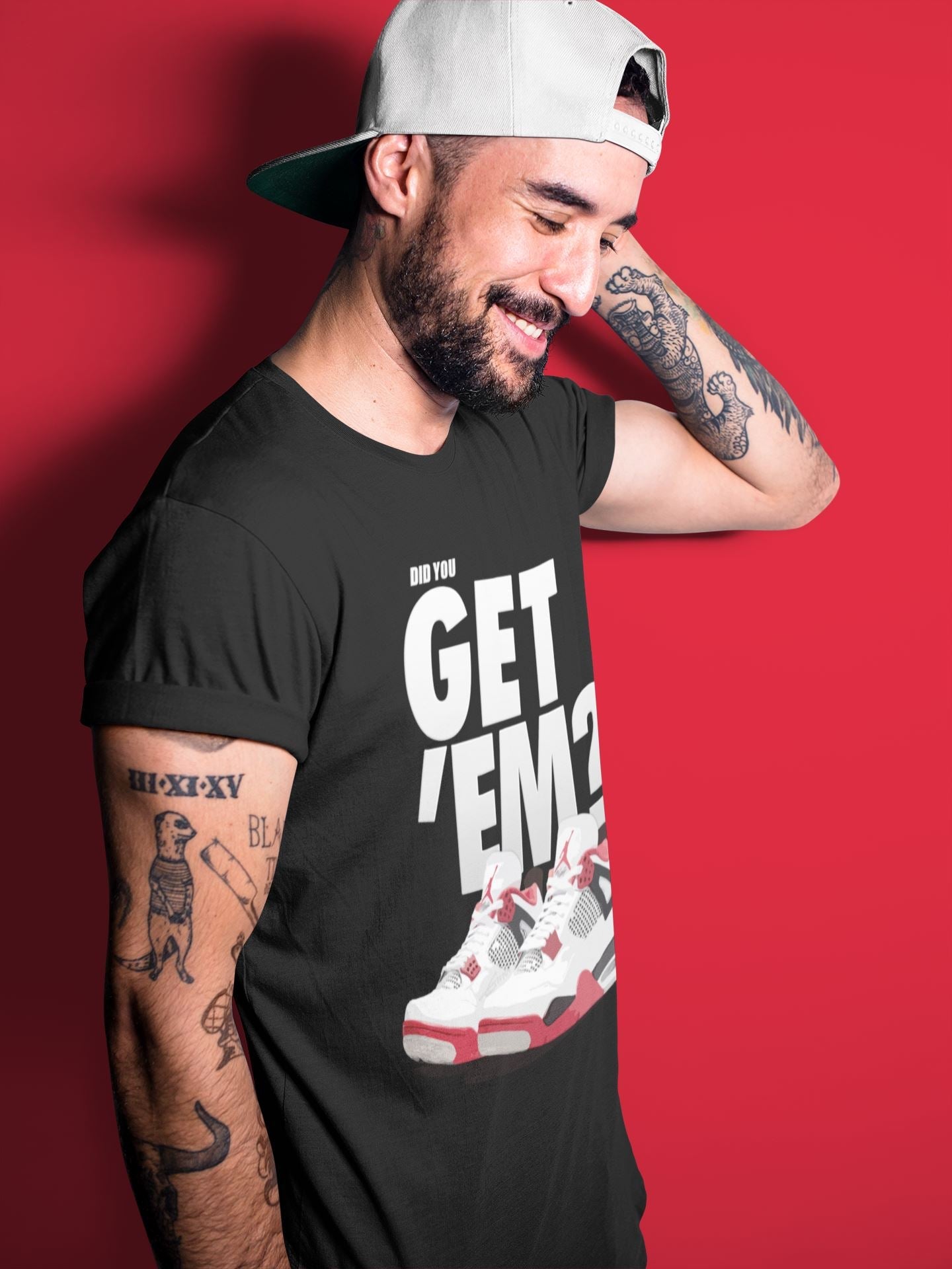 Jordan 4 Fire Red Sneaker Match Tees Did You Get Em SNRT Sneaker Tees Jordan 4 Fire Red SNRT Sneaker Release Tees Unisex Shirts