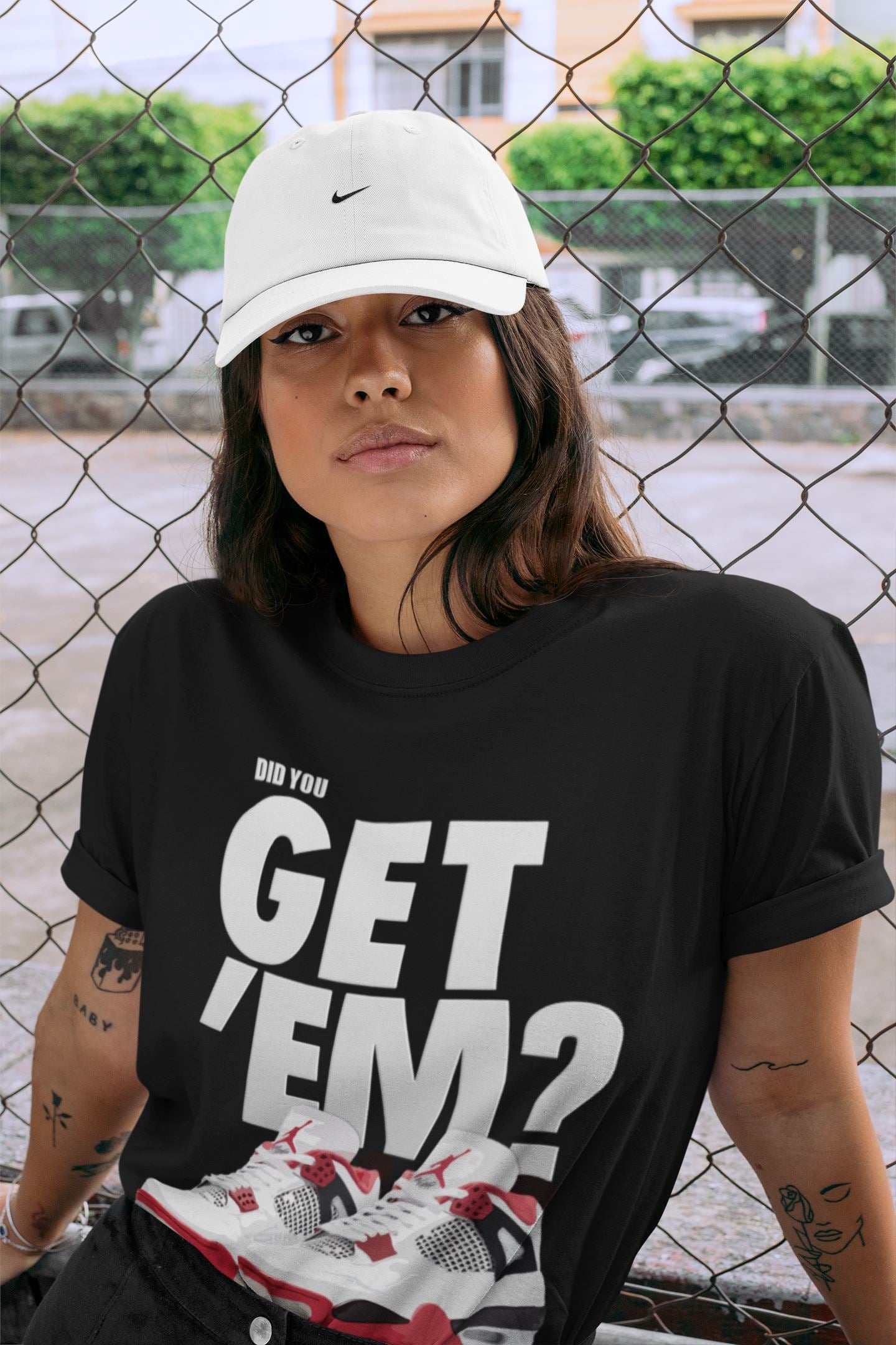 Jordan 4 Fire Red Sneaker Match Tees Did You Get Em SNRT Sneaker Tees Jordan 4 Fire Red SNRT Sneaker Release Tees Unisex Shirts