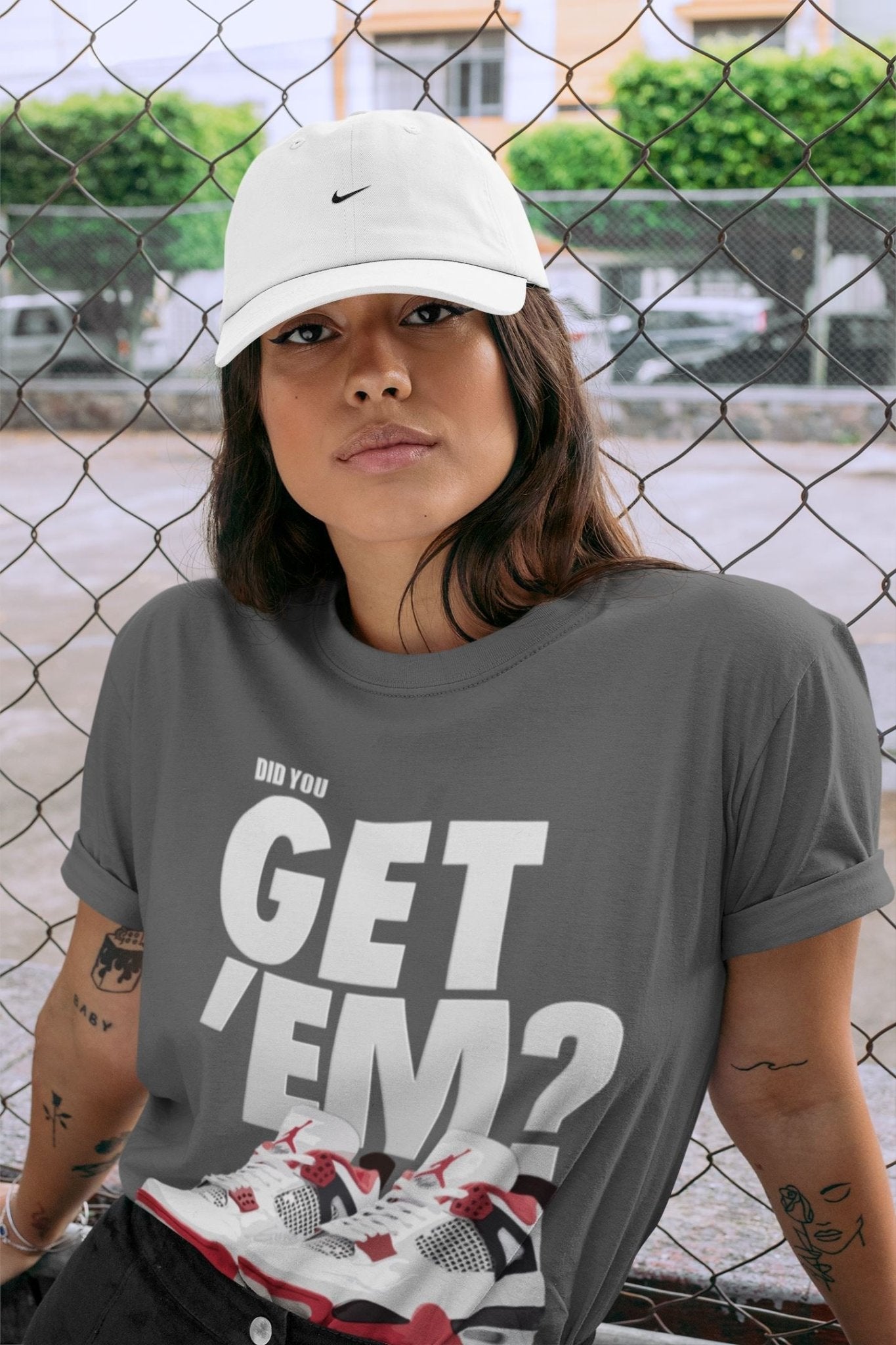 Jordan 4 Fire Red Sneaker Match Tees Did You Get Em SNRT Sneaker Tees Jordan 4 Fire Red SNRT Sneaker Release Tees Unisex Shirts