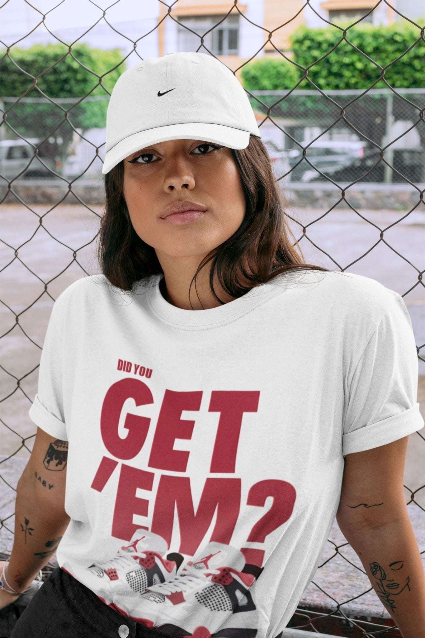Jordan 4 Fire Red Sneaker Match Tees Did You Get Em SNRT Sneaker Tees Jordan 4 Fire Red SNRT Sneaker Release Tees Unisex Shirts