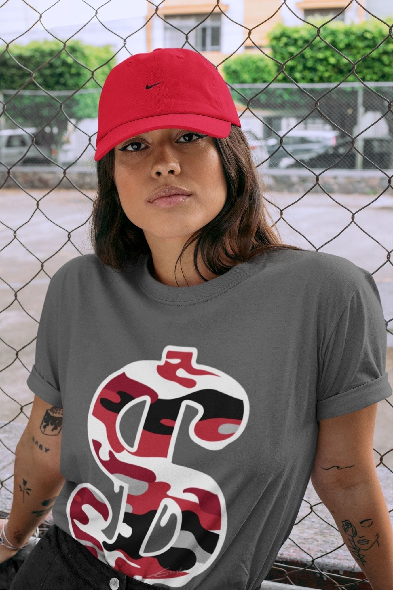 Jordan 4 Fire Red Sneaker Match Tees Dollar Camo Sneaker Tees Jordan 4 Fire Red Sneaker Release Tees Unisex Shirts