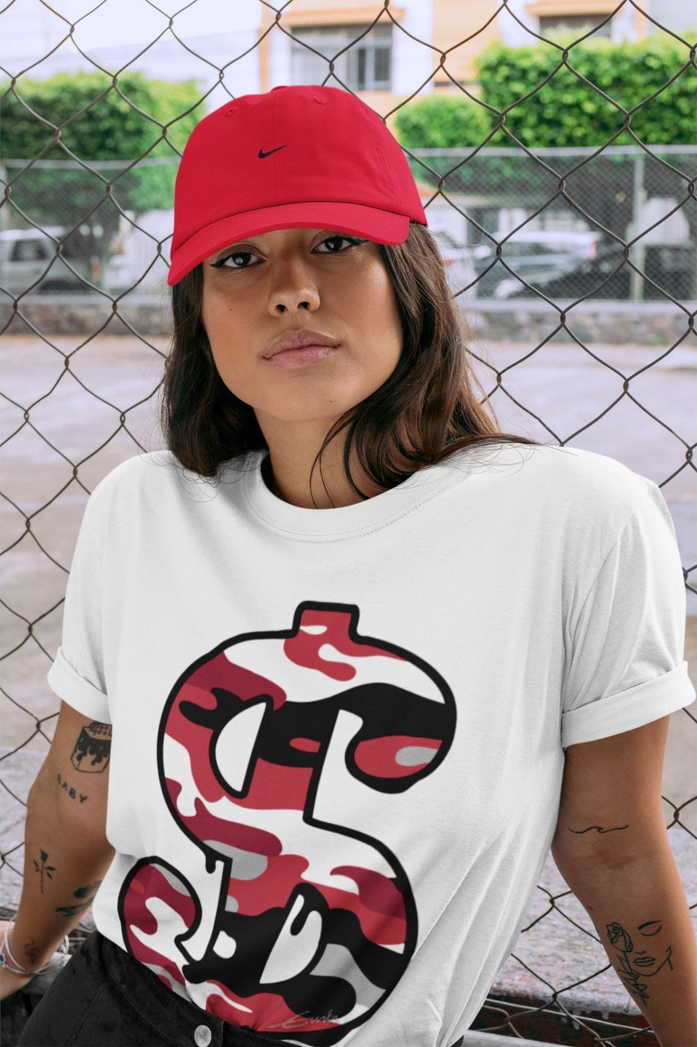 Jordan 4 Fire Red Sneaker Match Tees Dollar Camo Sneaker Tees Jordan 4 Fire Red Sneaker Release Tees Unisex Shirts