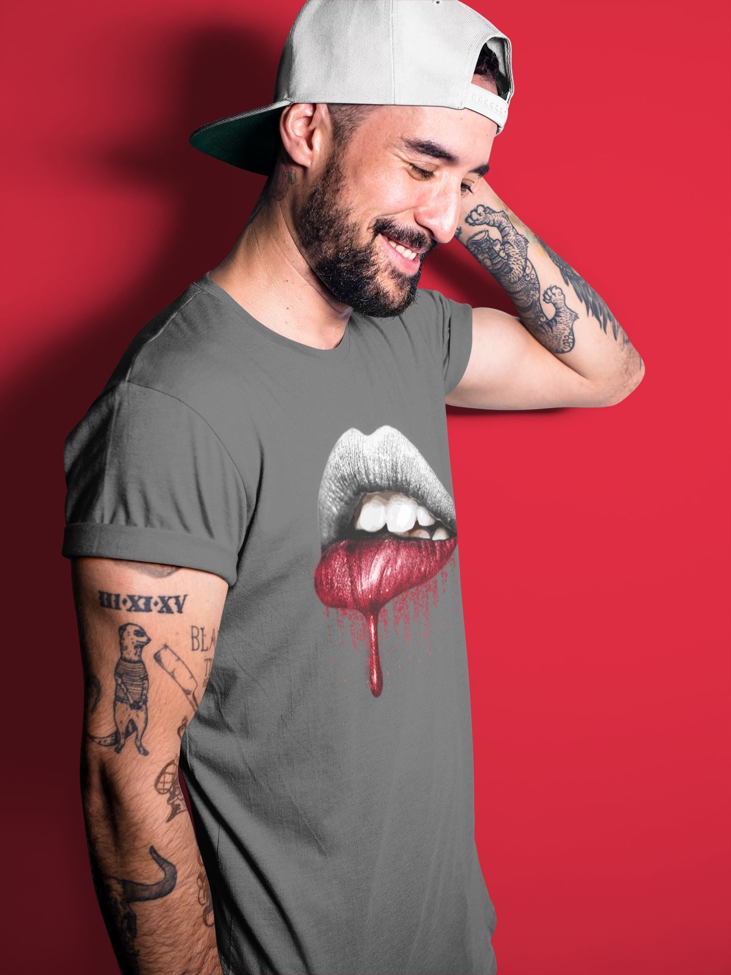 Jordan 4 Fire Red Sneaker Match Tees Dripping Lips Sneaker Tees Jordan 4 Fire Red Sneaker Release Tees Unisex Shirts