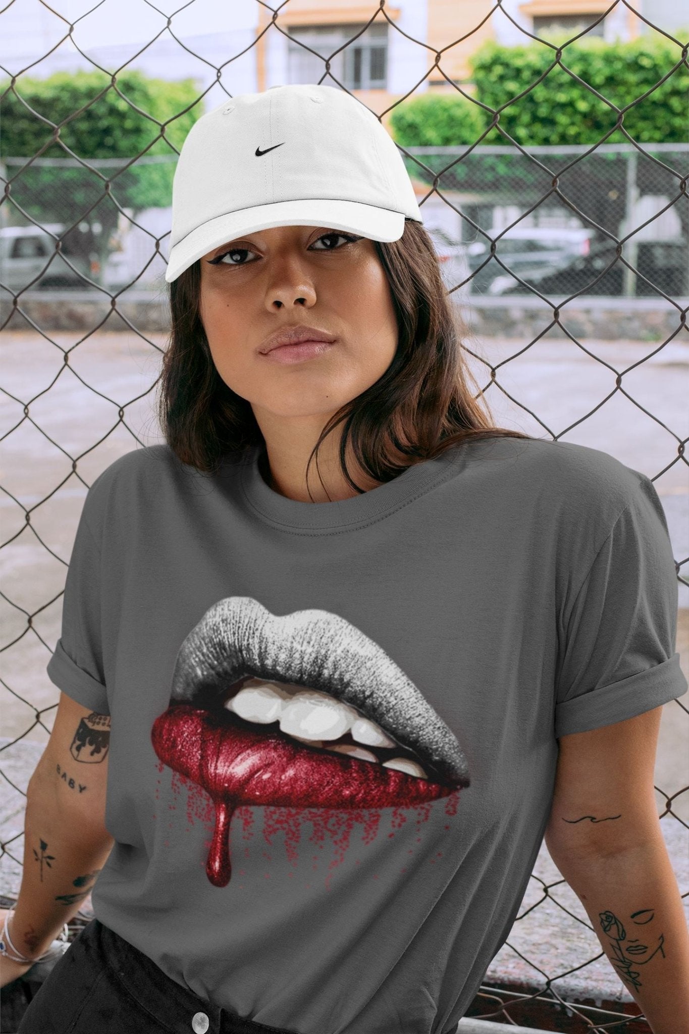 Jordan 4 Fire Red Sneaker Match Tees Dripping Lips Sneaker Tees Jordan 4 Fire Red Sneaker Release Tees Unisex Shirts