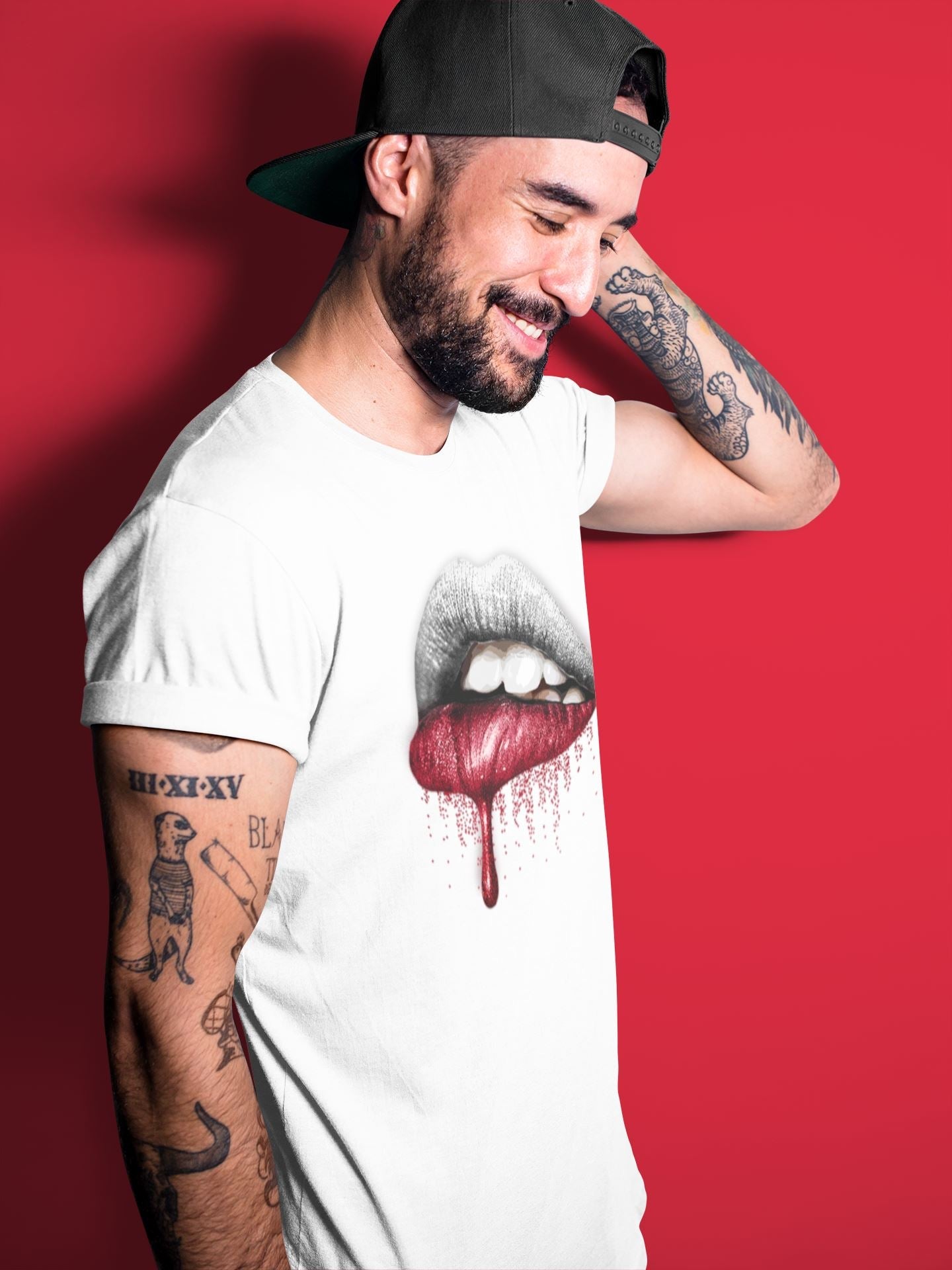 Jordan 4 Fire Red Sneaker Match Tees Dripping Lips Sneaker Tees Jordan 4 Fire Red Sneaker Release Tees Unisex Shirts