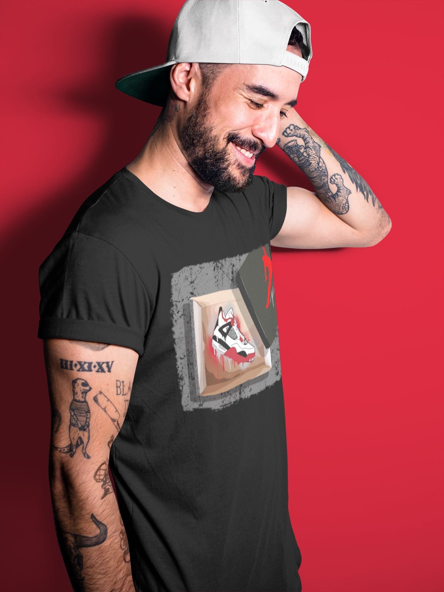 Jordan 4 Fire Red Sneaker Match Tees New Kicks Sneaker Tees Jordan 4 Fire Red Sneaker Release Tees Unisex Shirts