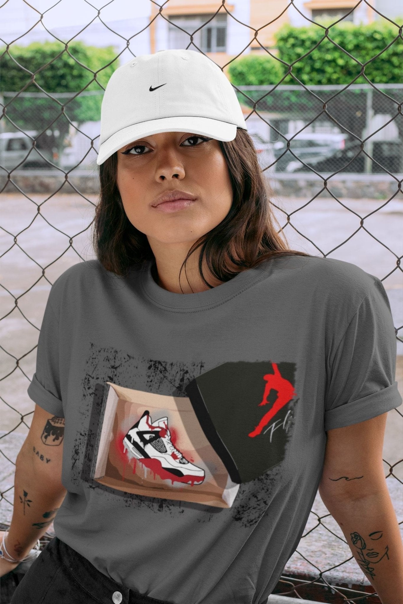 Jordan 4 Fire Red Sneaker Match Tees New Kicks Sneaker Tees Jordan 4 Fire Red Sneaker Release Tees Unisex Shirts