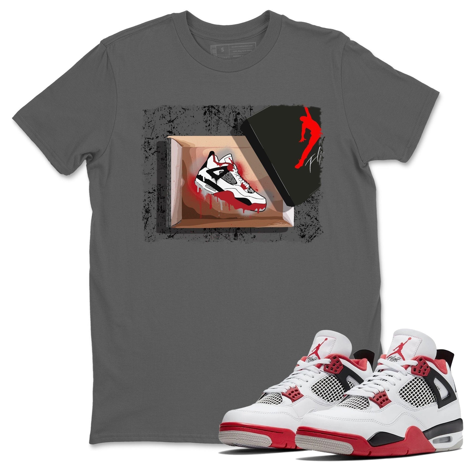 Jordan 4 Fire Red Sneaker Match Tees New Kicks Sneaker Tees Jordan 4 Fire Red Sneaker Release Tees Unisex Shirts