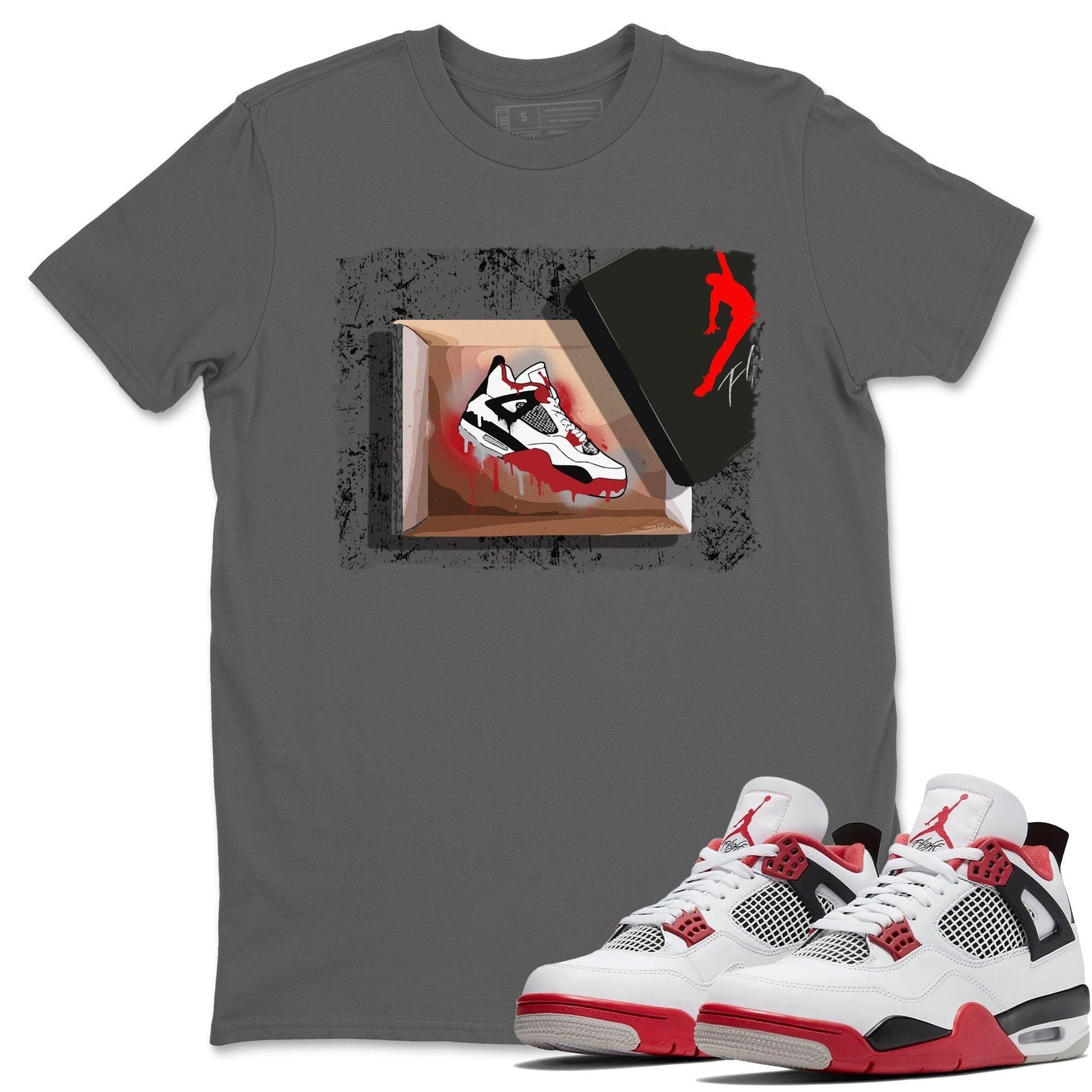 Jordan 4 Fire Red Sneaker Match Tees New Kicks Sneaker Tees Jordan 4 Fire Red Sneaker Release Tees Unisex Shirts
