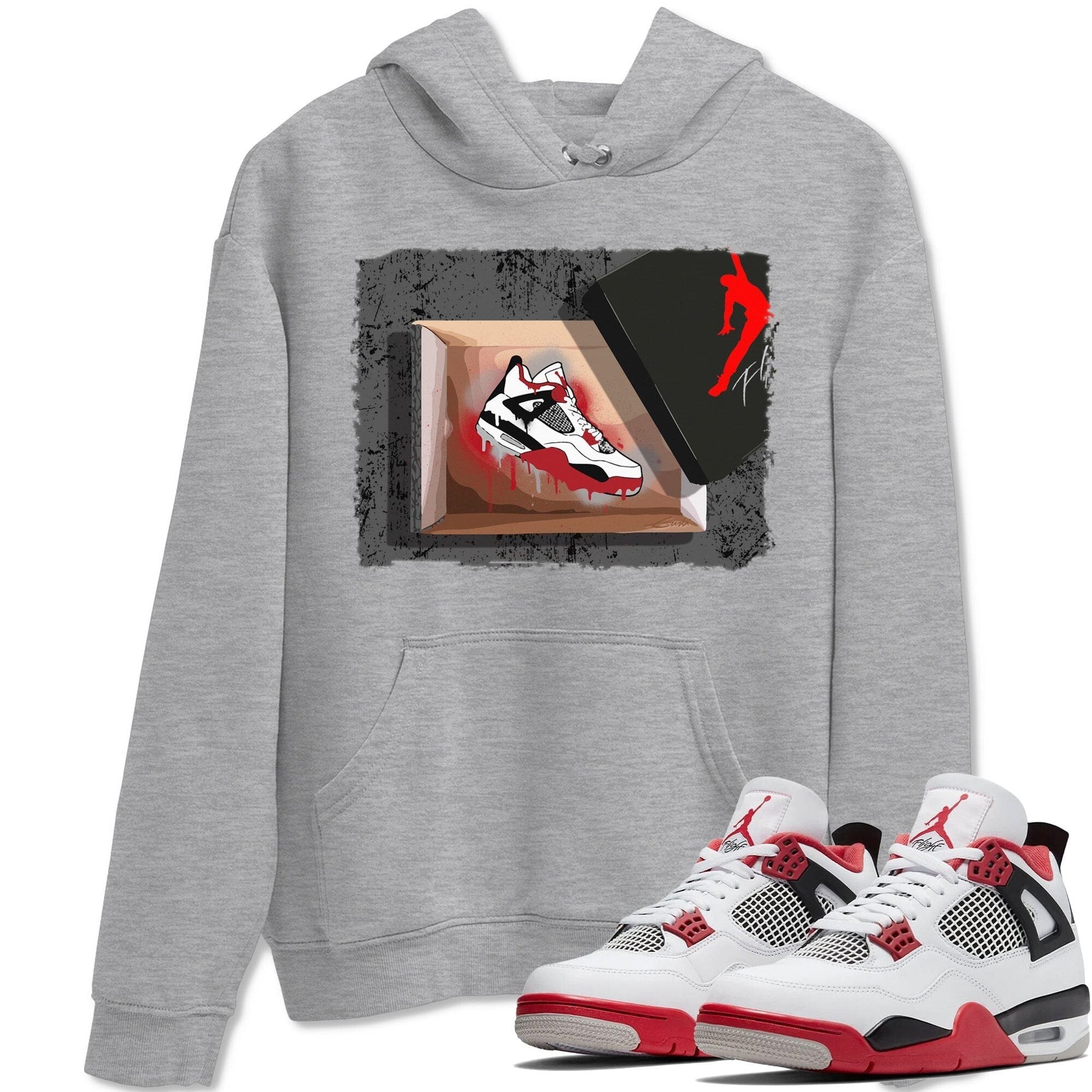 Jordan 4 Fire Red Sneaker Match Tees New Kicks Sneaker Tees Jordan 4 Fire Red Sneaker Release Tees Unisex Shirts