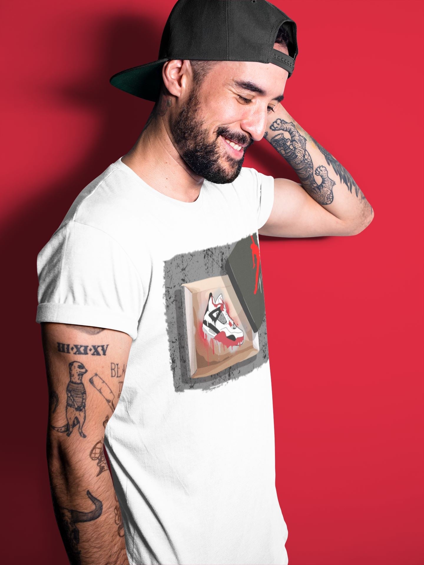 Jordan 4 Fire Red Sneaker Match Tees New Kicks Sneaker Tees Jordan 4 Fire Red Sneaker Release Tees Unisex Shirts