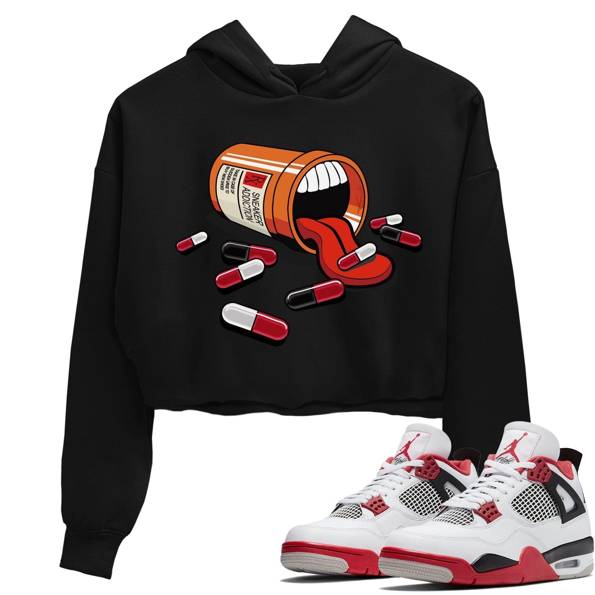 Jordan 4 Fire Red Sneaker Match Tees Sneaker Addiction Sneaker Tees Jordan 4 Fire Red Sneaker Release Tees Women's Shirts