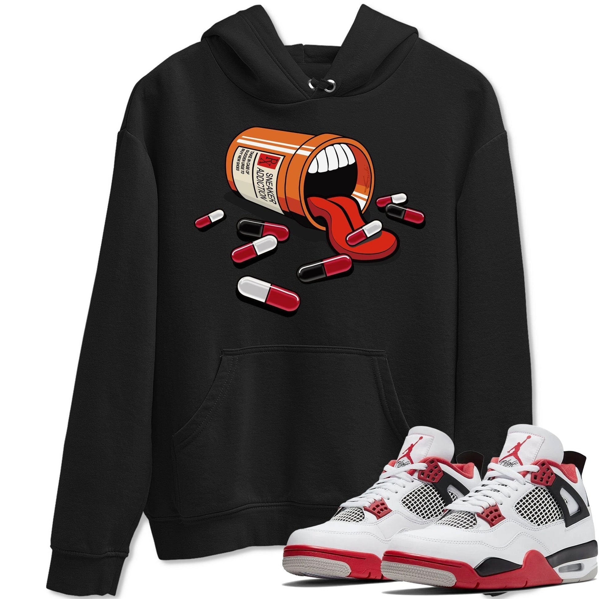 Jordan 4 Fire Red Sneaker Match Tees Sneaker Addiction Sneaker Tees Jordan 4 Fire Red Sneaker Release Tees Unisex Shirts