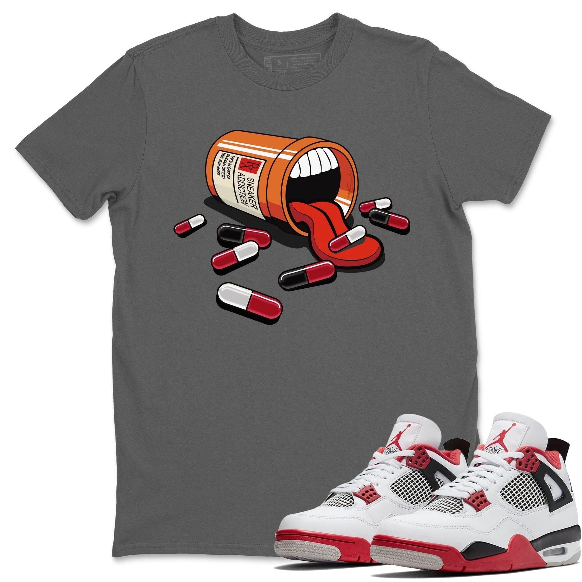 Jordan 4 Fire Red Sneaker Match Tees Sneaker Addiction Sneaker Tees Jordan 4 Fire Red Sneaker Release Tees Unisex Shirts
