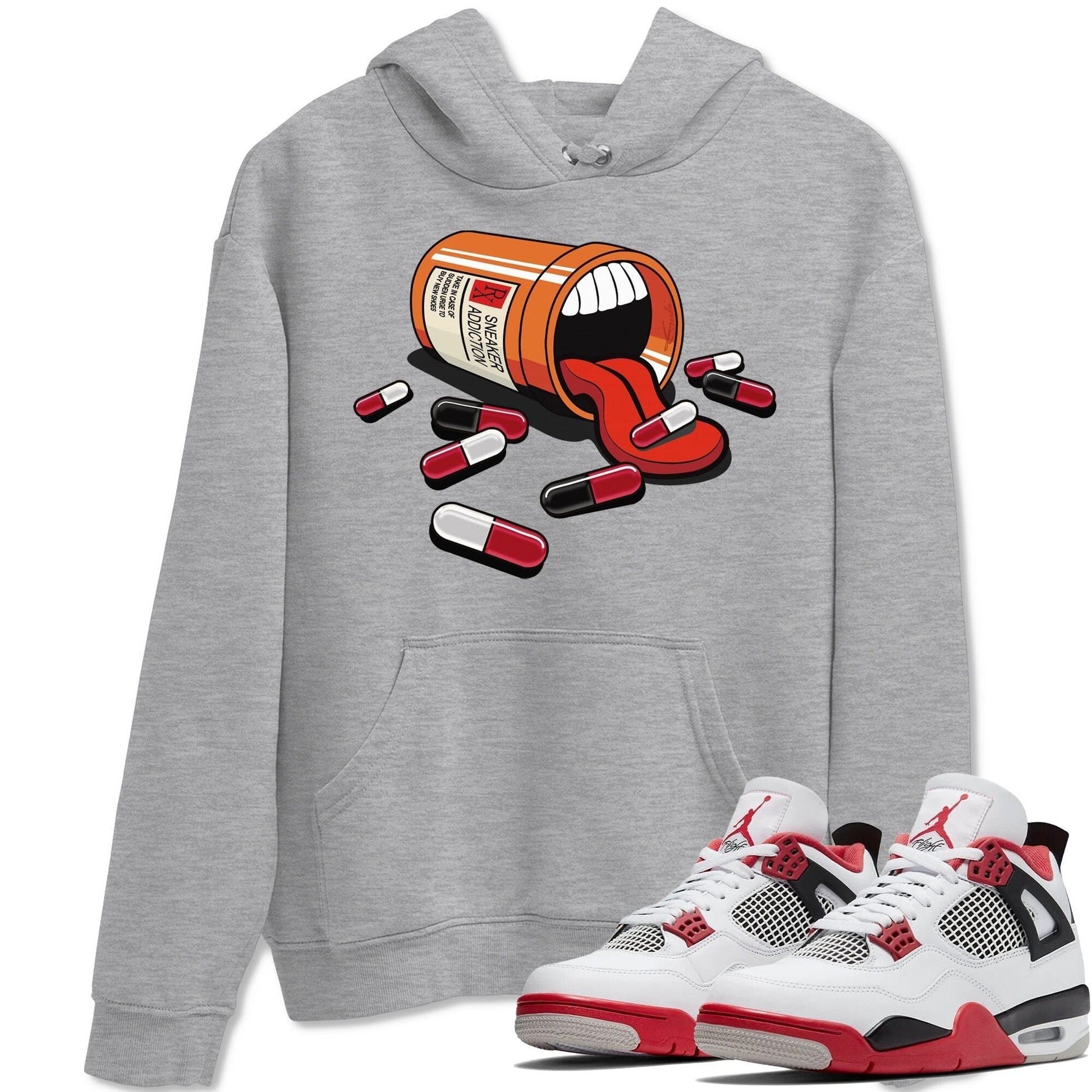 Jordan 4 Fire Red Sneaker Match Tees Sneaker Addiction Sneaker Tees Jordan 4 Fire Red Sneaker Release Tees Unisex Shirts