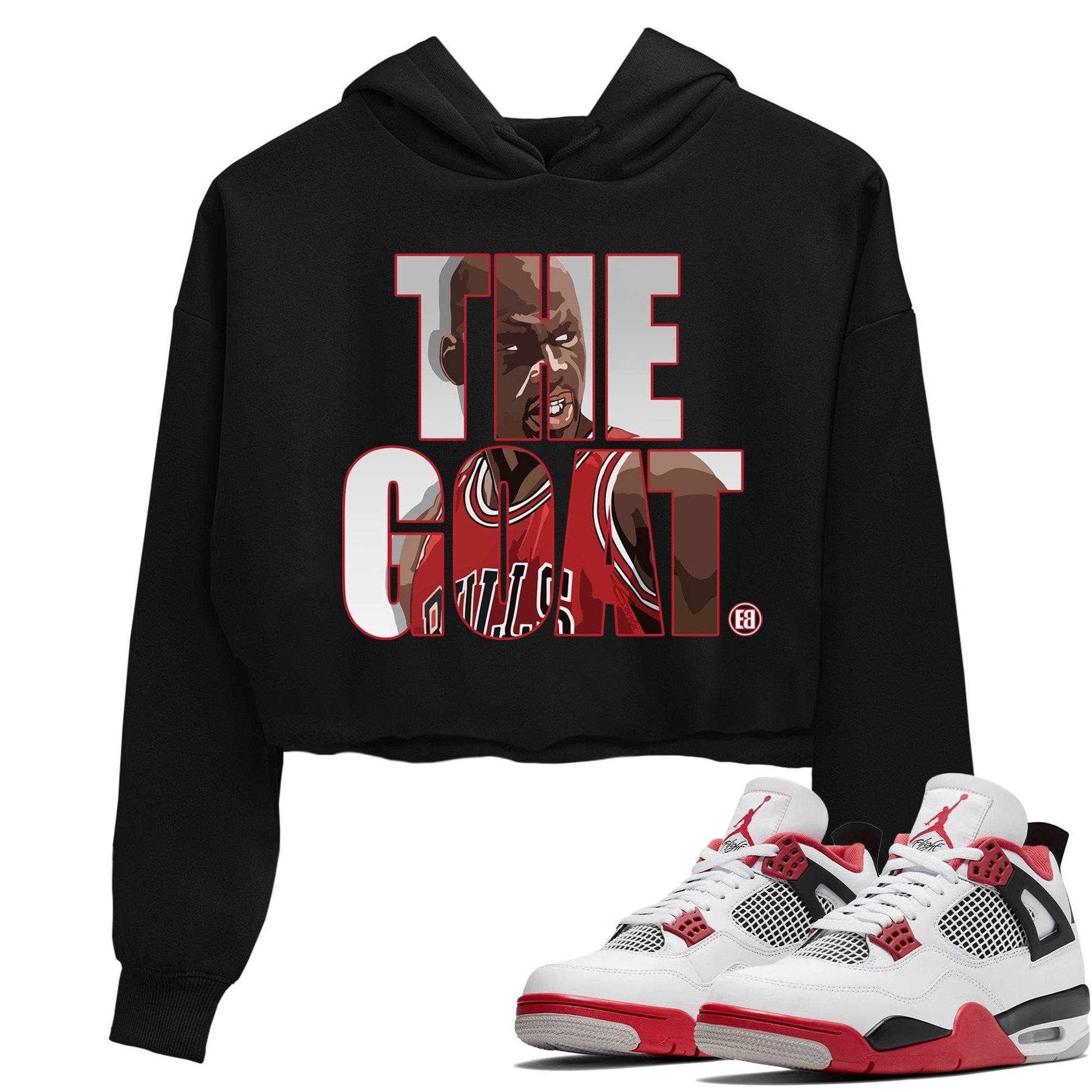 Jordan 4 Fire Red Sneaker Match Tees The Goat Sneaker Tees Jordan 4 Fire Red Sneaker Release Tees Women's Shirts