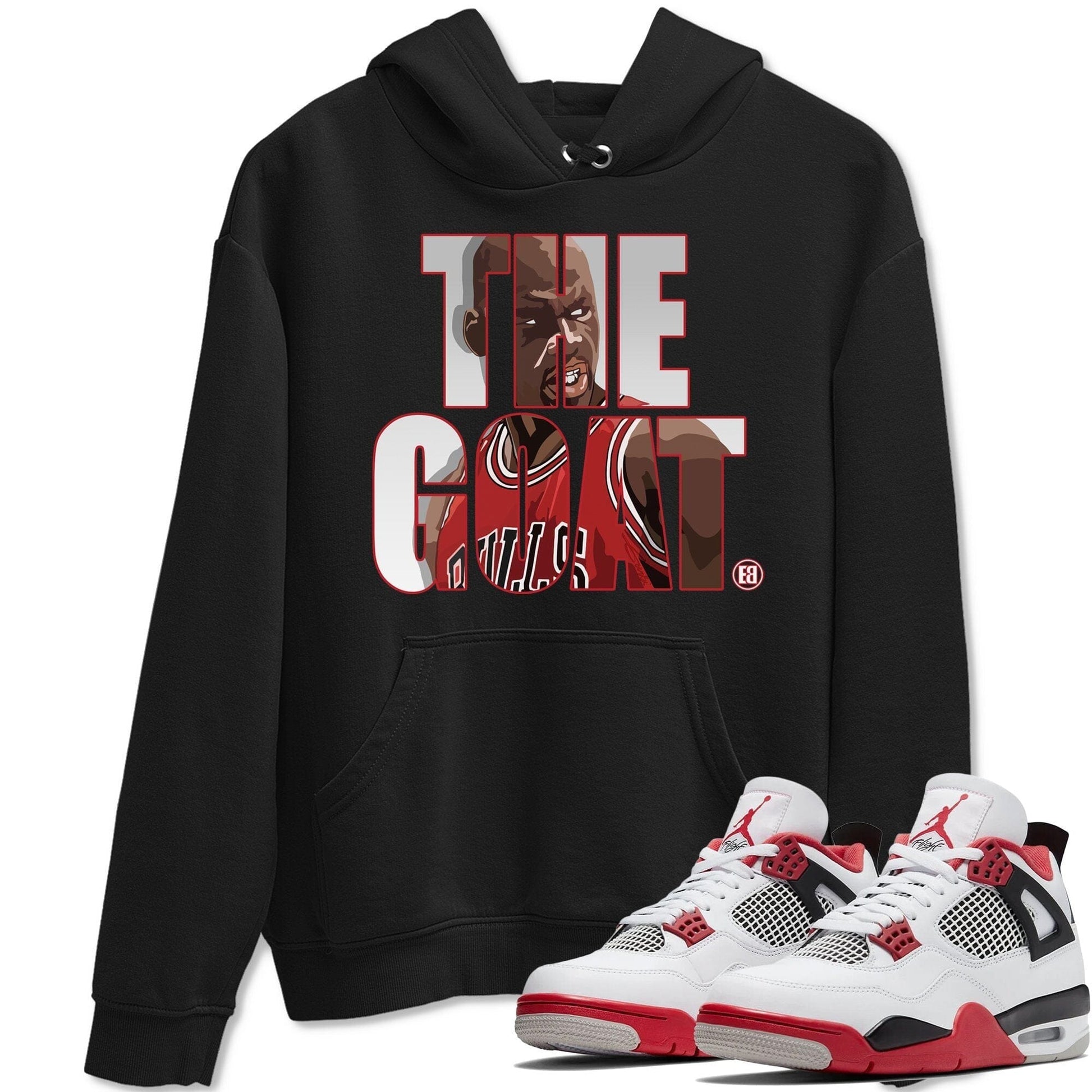 Jordan 4 Fire Red Sneaker Match Tees The Goat Sneaker Tees Jordan 4 Fire Red Sneaker Release Tees Unisex Shirts