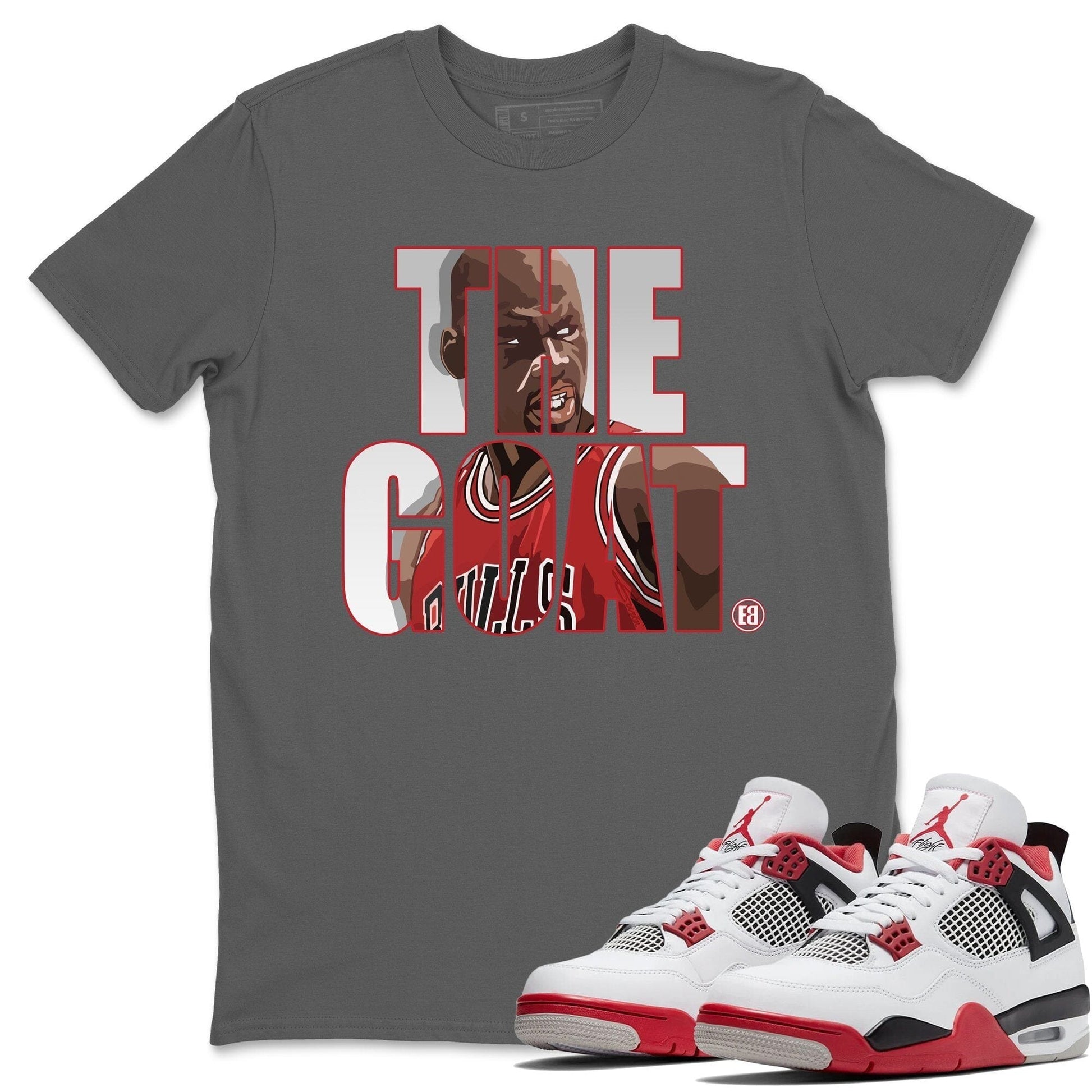 Jordan 4 Fire Red Sneaker Match Tees The Goat Sneaker Tees Jordan 4 Fire Red Sneaker Release Tees Unisex Shirts