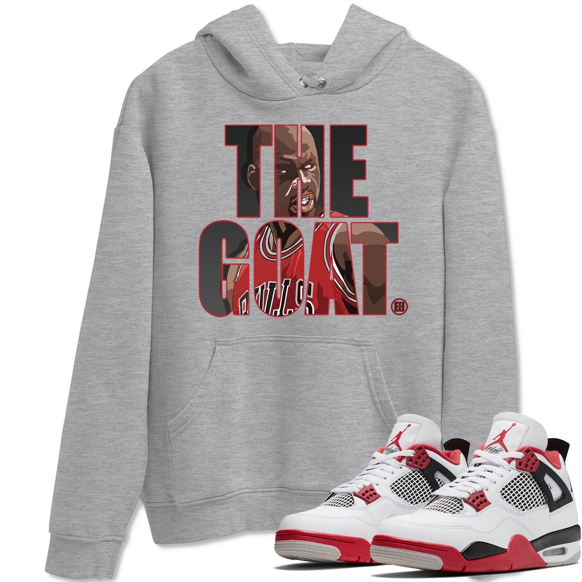 Jordan 4 Fire Red Sneaker Match Tees The Goat Sneaker Tees Jordan 4 Fire Red Sneaker Release Tees Unisex Shirts