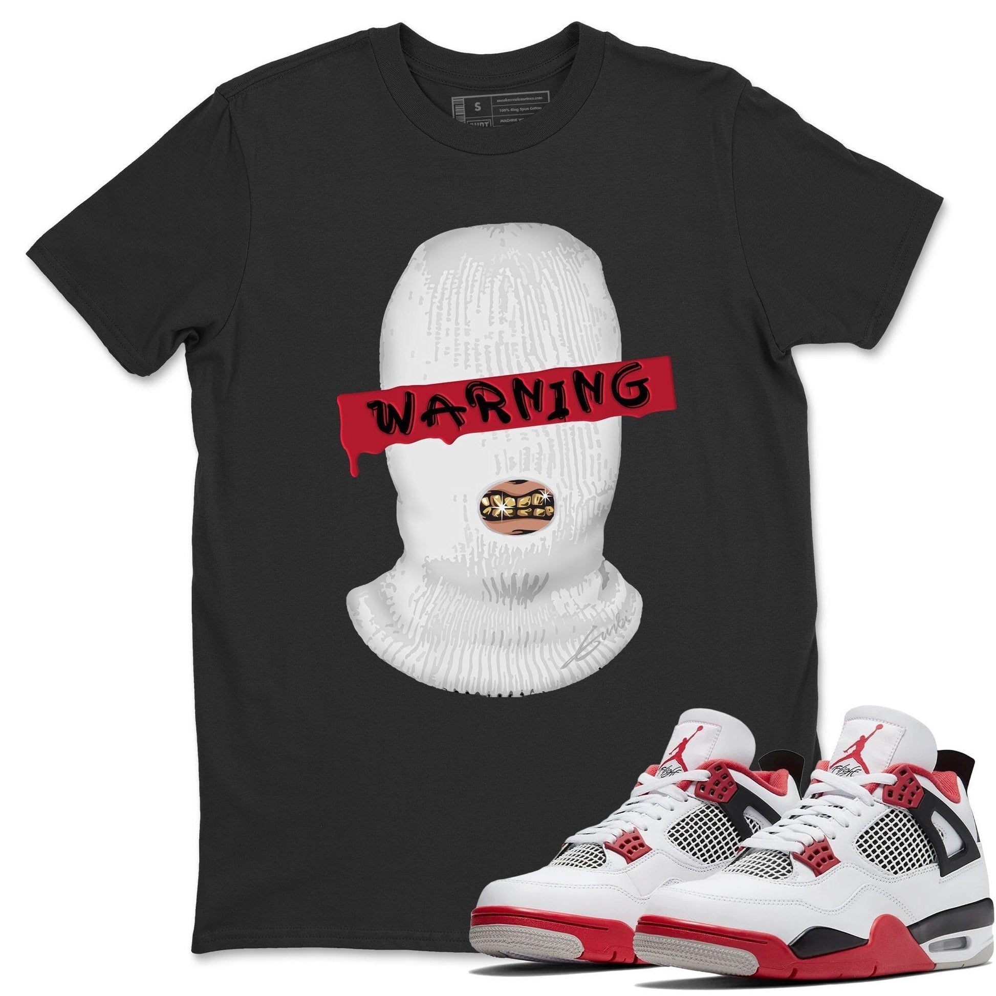 Jordan 4 Fire Red Sneaker Match Tees Warning Sneaker Tees Jordan 4 Fire Red Sneaker Release Tees Unisex Shirts
